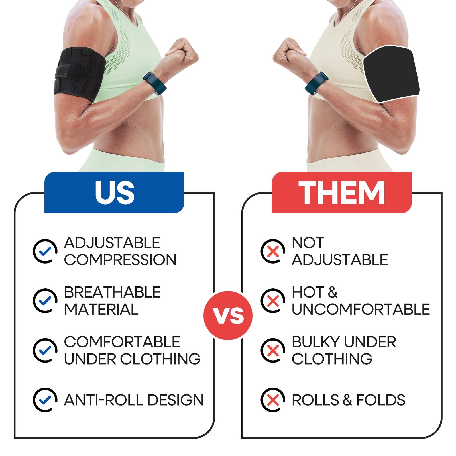 Bicep Tendonitis Brace – Bicep Brace & Upper Arm Compression Sleeve for Trice…