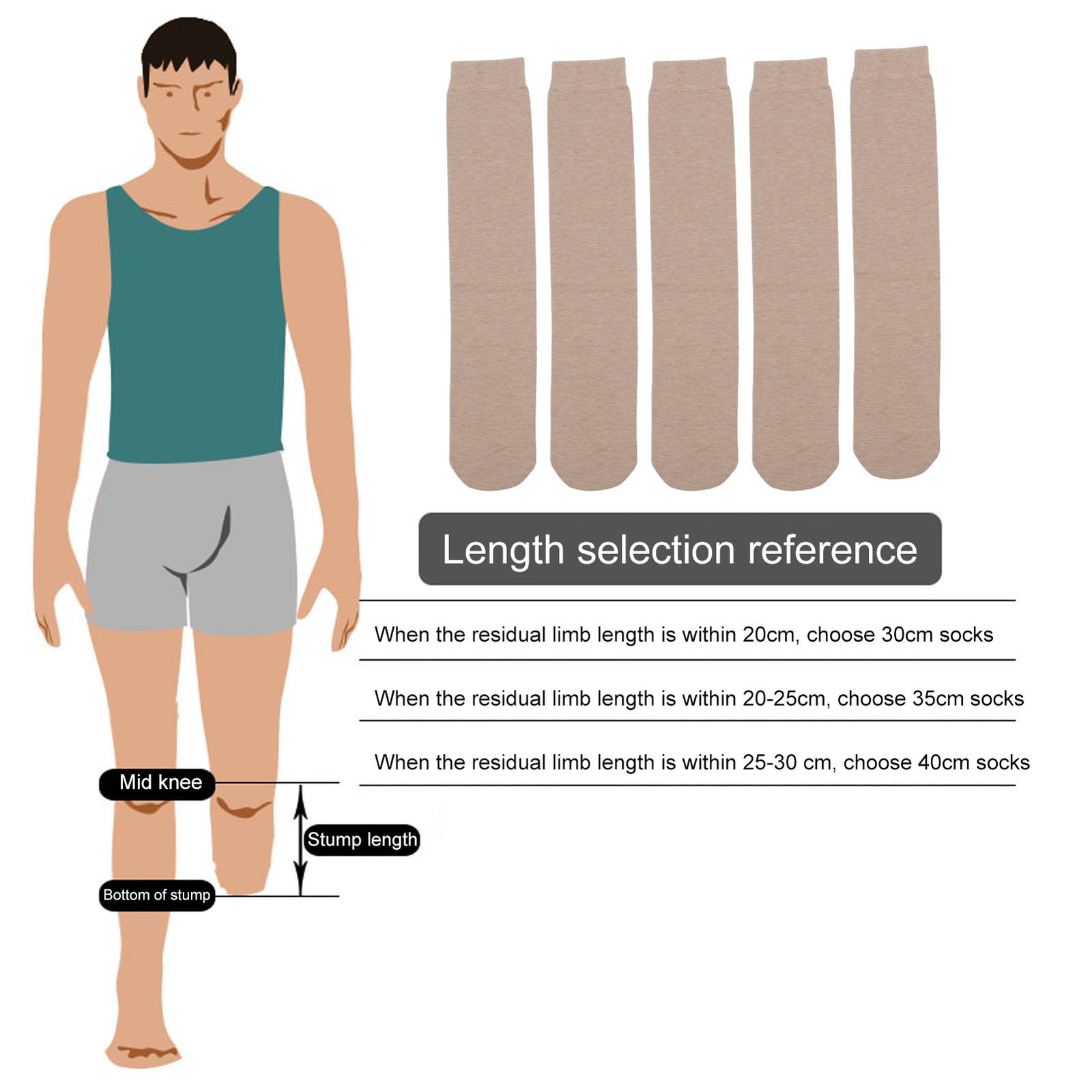 Amputee Socks Soft Thickened For Protection At Home