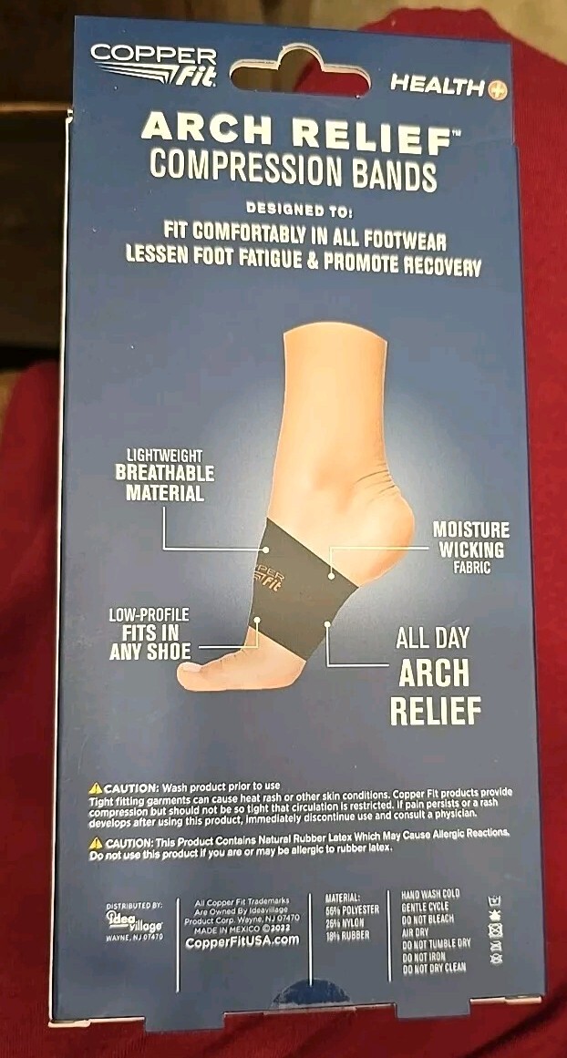 Copper Fit Health Arch Relief Compression Bands, Unisex