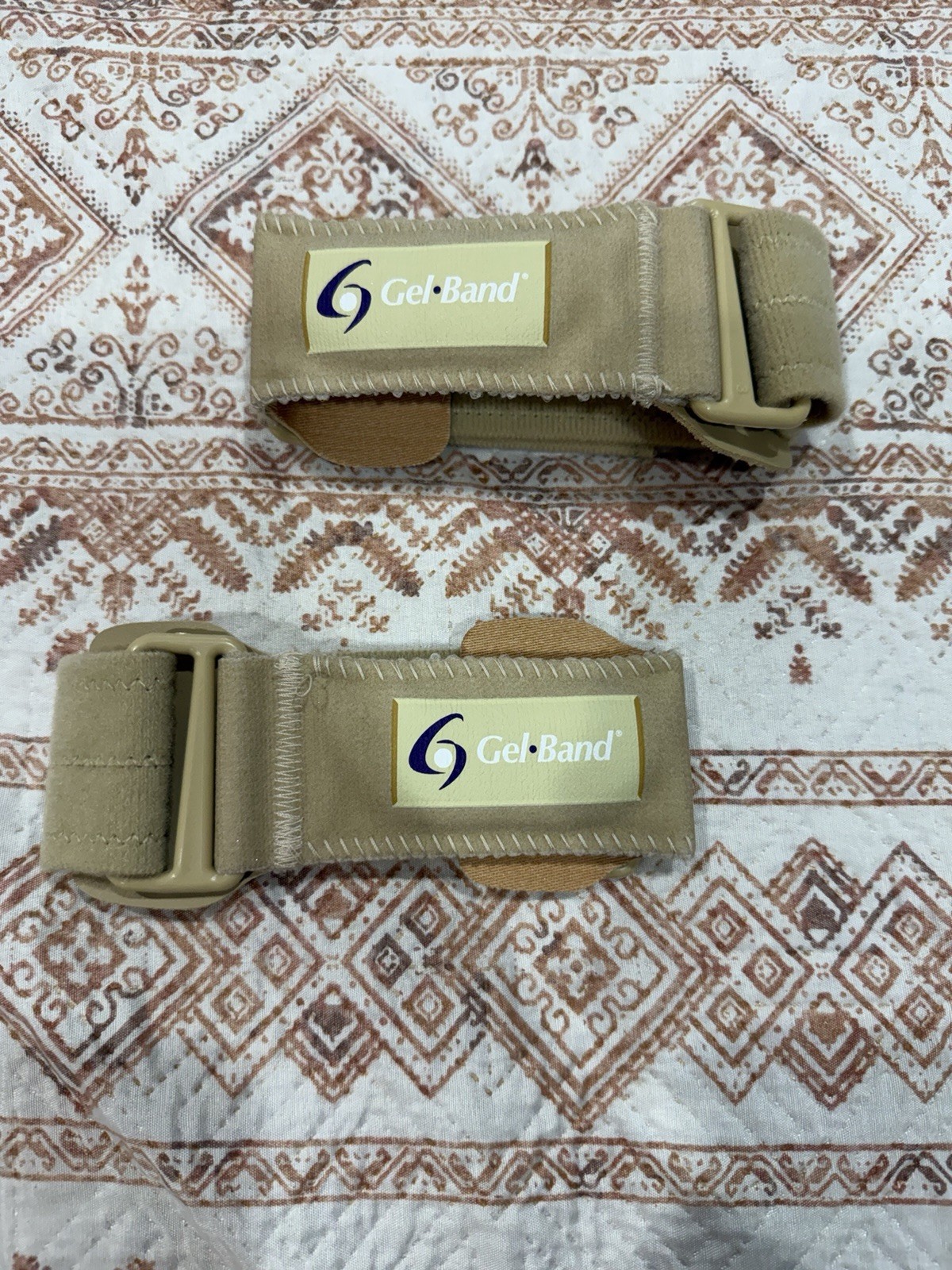 Gel Band Beige Knee Strap Compression Sleeve Support