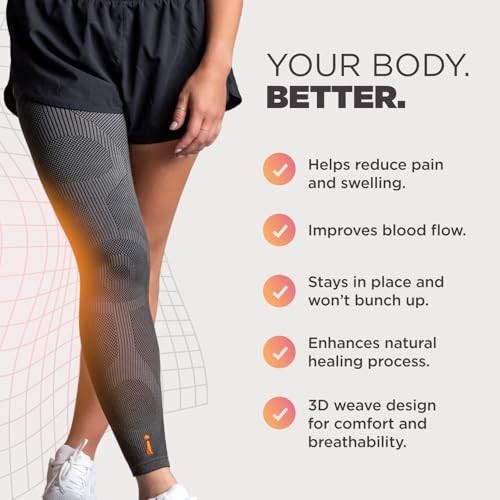 Full Length Leg Sleeve for Pain Relief & Muscle Recovery – Reduces Swelling, Pro