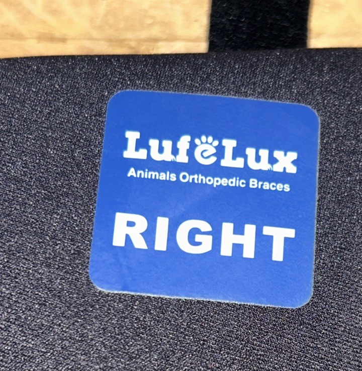 Lufelux Animal Orthopedic Brace Black Right NWOT