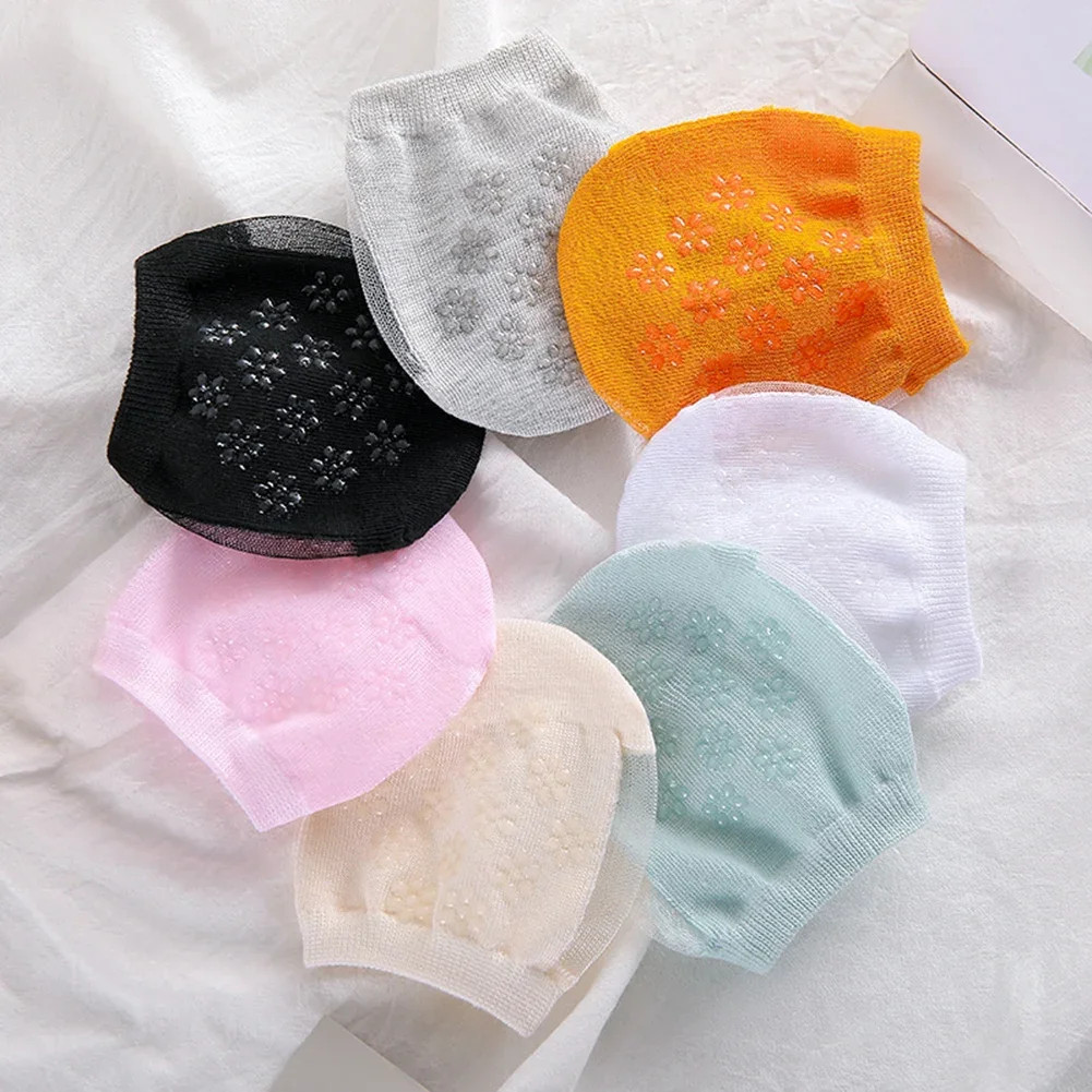 Forefoot Socks Woman Summer Solid Color Female Half Foot Toe Cover Half Socks He