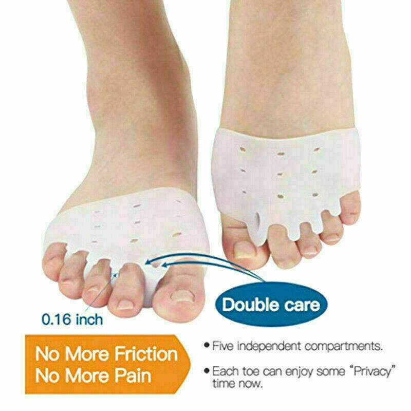 2PCS Silicone Bunion Toe Corrector Orthotics Straightener Separator Pain Foot