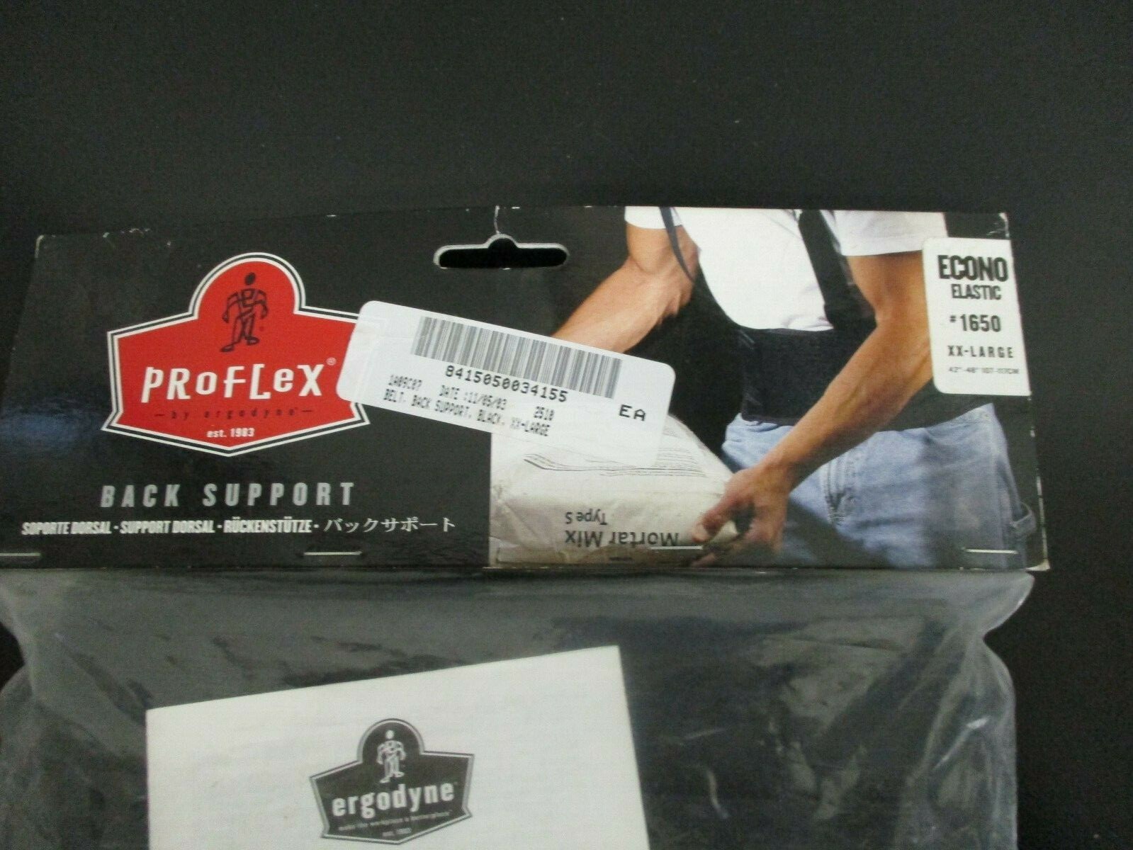 Proflex Back Support Black XX-LARGE 1650 *slightly used*