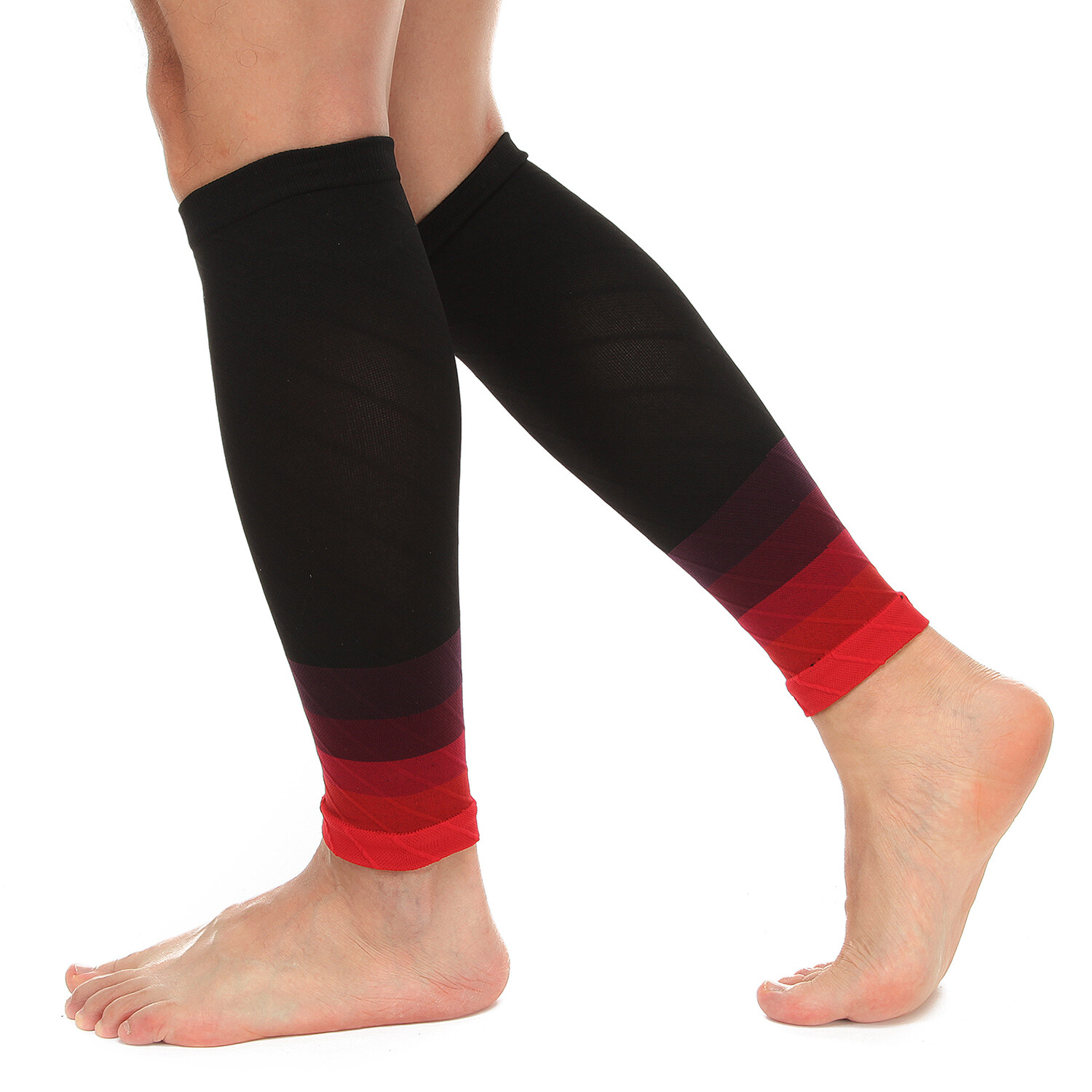 Calf Support Graduated Compression Leg Sleeve Sport Socks Outdoor Exercise Pair