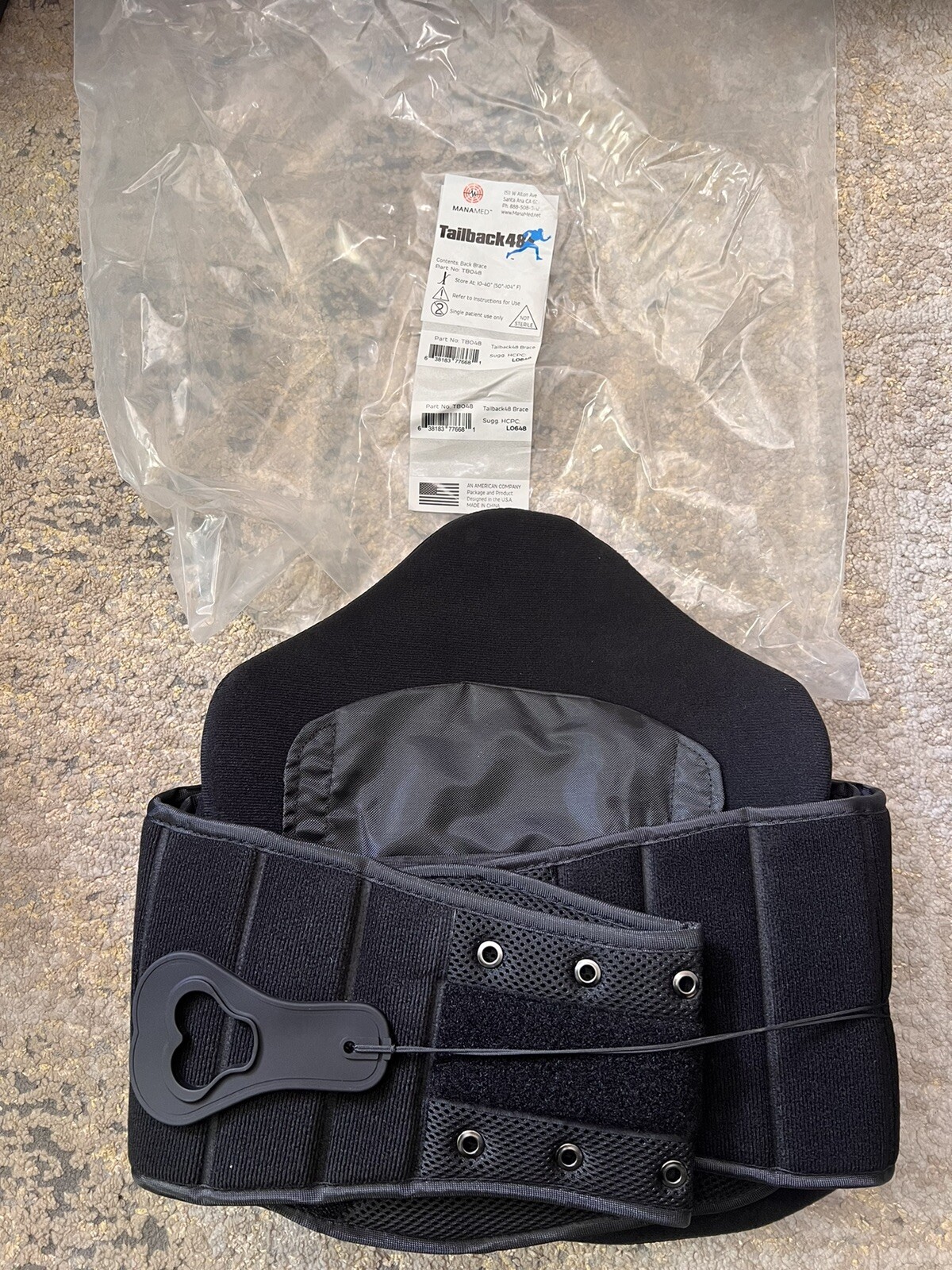 New Manamed Tailback 48 TBO48 Back Brace Universal L0648