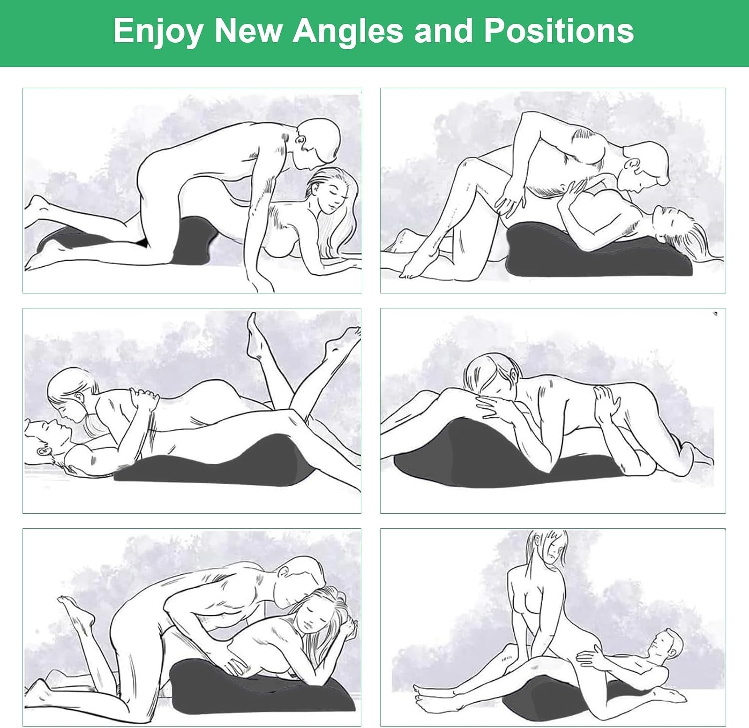 Adult Widened Intimacy Position Sex Pillow for Couples, Butt Cushion with Remova