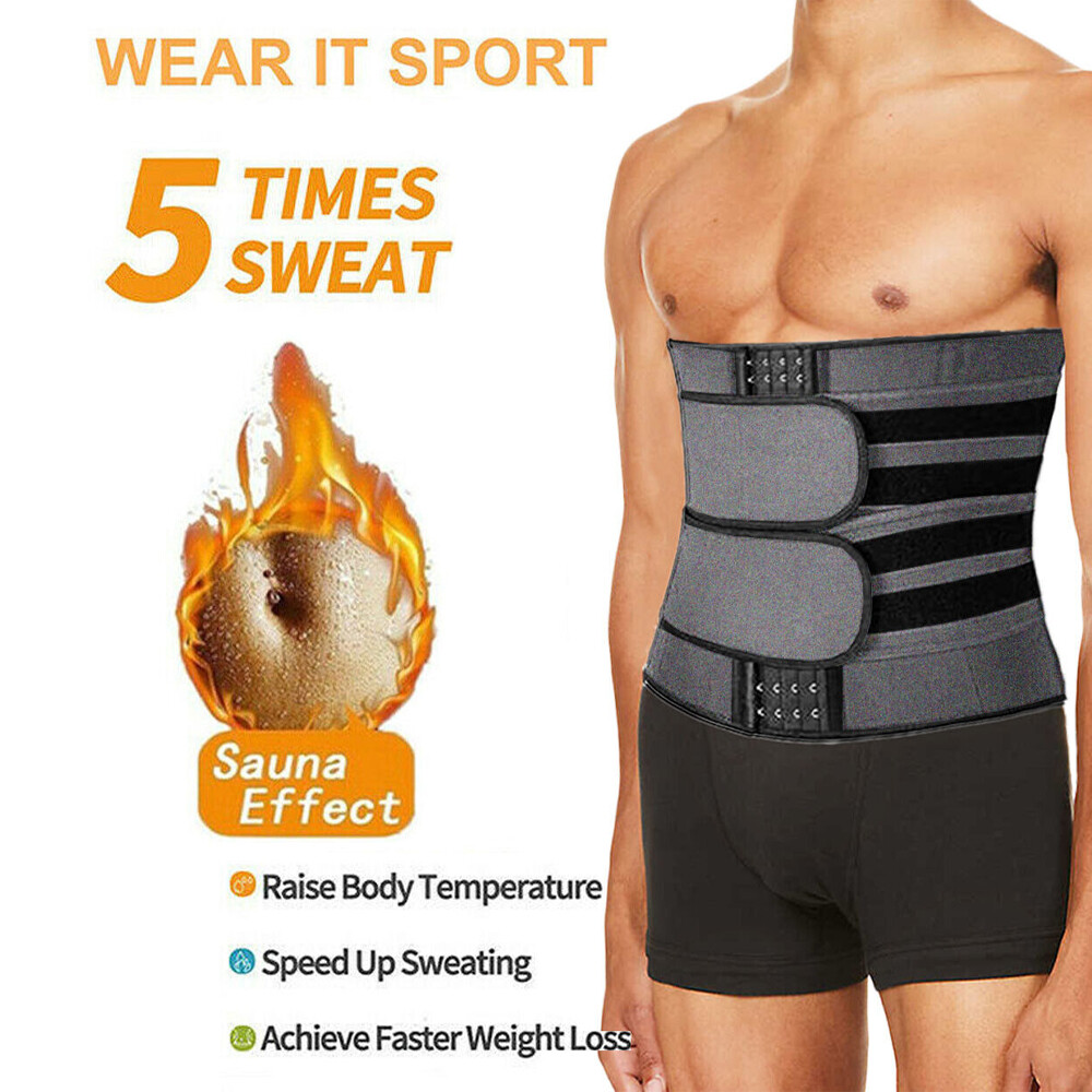 Men Women Neoprene Waist Cinchers Weight Loss Trimmer Belt Anti-Humpback Wrap