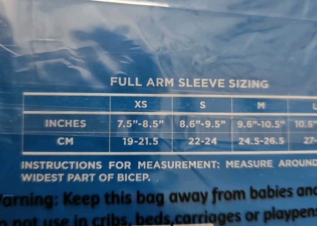 Tommie Copper Boy’s Core Compression Full arm Sleeve Small New Slate Grey Kids