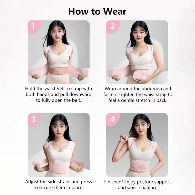 Back Brace Posture Corrector for Women and Men, Shoulder Straightener Adjustable