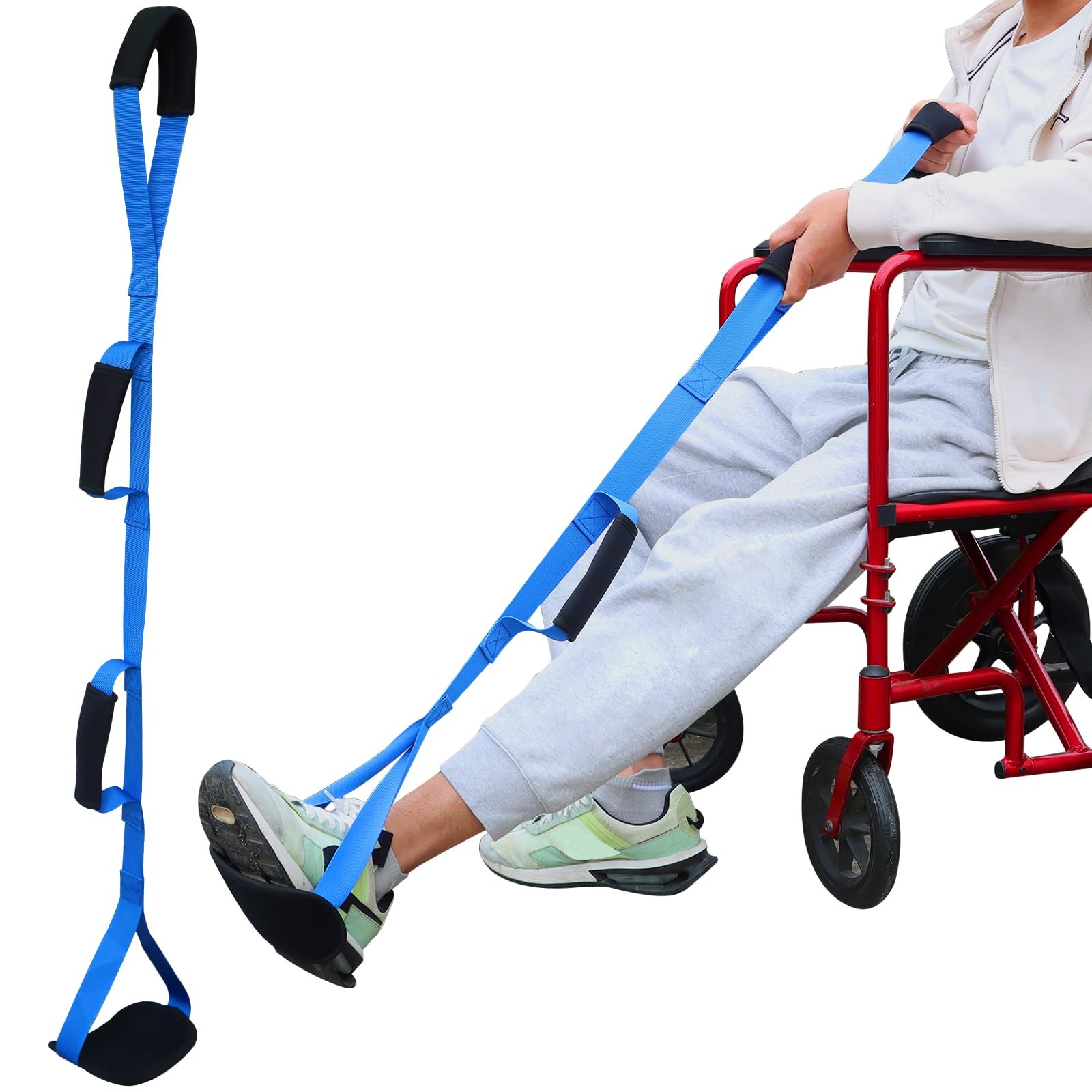 Leg Lifter Strap Assist Device for After Knee Hip Surgery Recovery Support