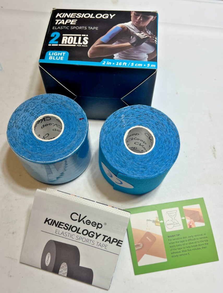 2 ROLLS BLUE Kinesiology Tape Sport Athletic Muscle Support Therapeutic 2INX16FT