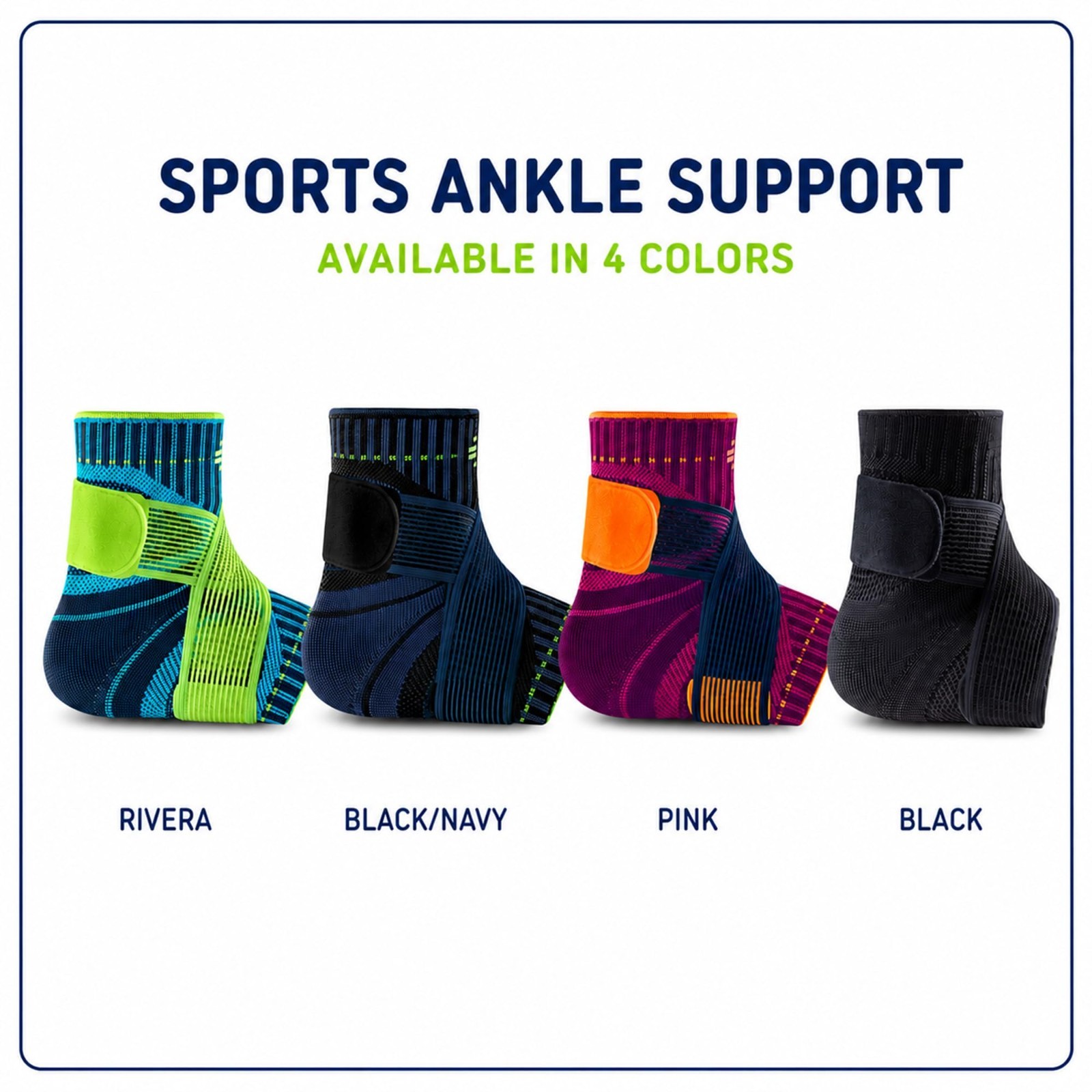 Ankle Support Brace for Stabilization & Protection – Figure-8 Taping Strap, Comp