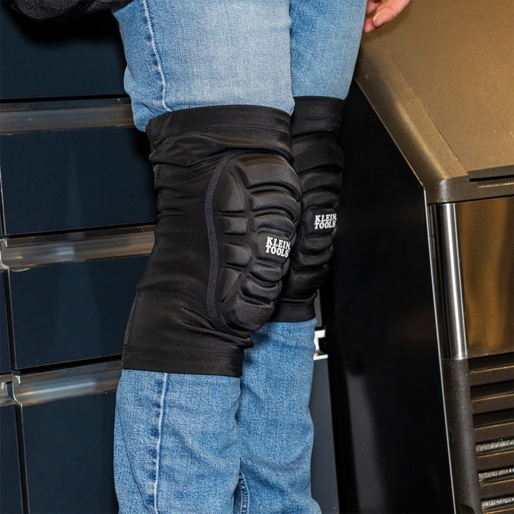 60492 Knee Pads Lightweight Padded Sleeve Mesh Elastic Cuff Silicone _SALE OFF