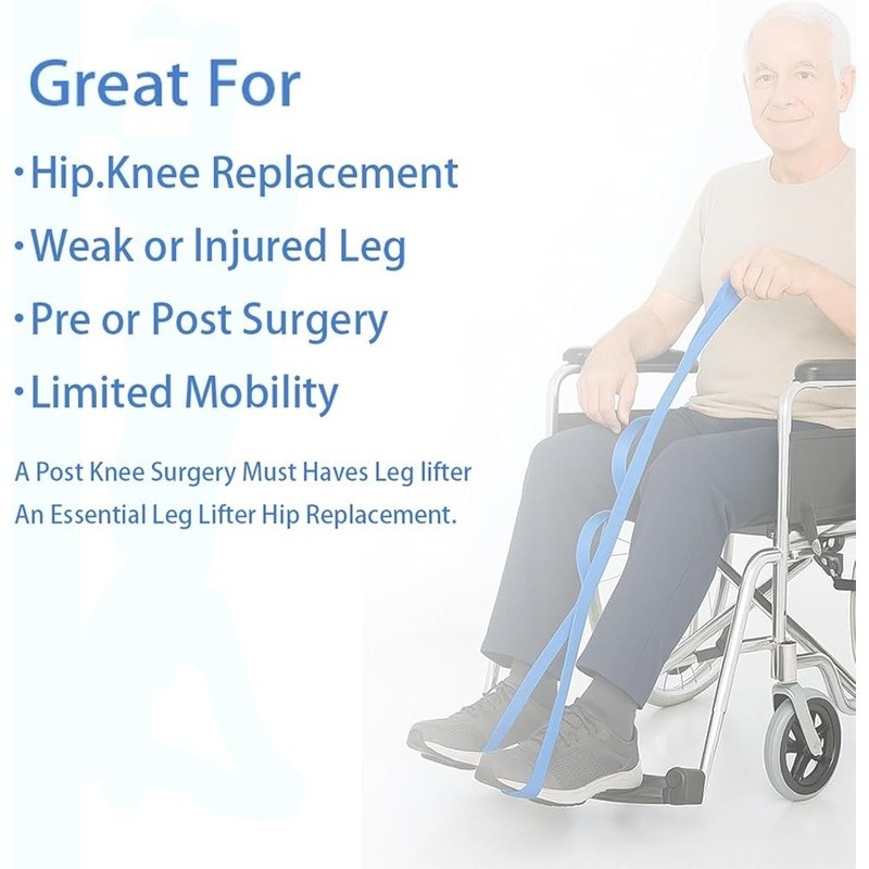 Pro Leg Lift Training Belt W/ Enhanced Grip Adjustable Multi-Angle Support Loop