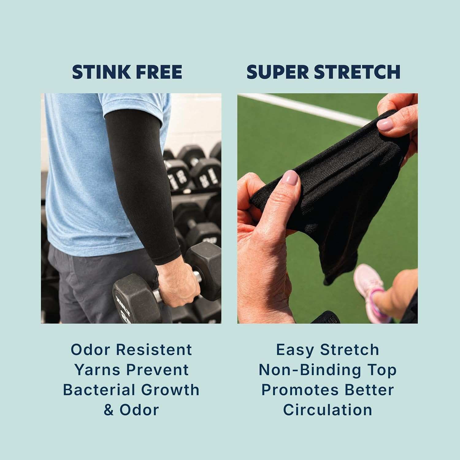 Full Arm Compression Sleeve, 10-20 Mmhg, Men & Women | Graduated Support, Breath