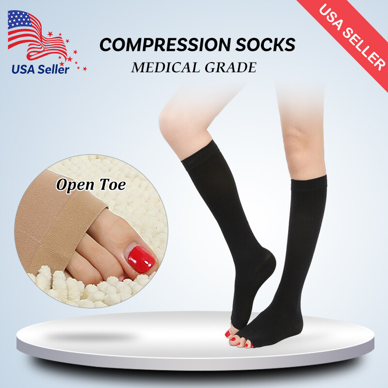 Compression Socks Hose Varicose Veins Travel Flight 20-30 mmHg Prevent Stockings