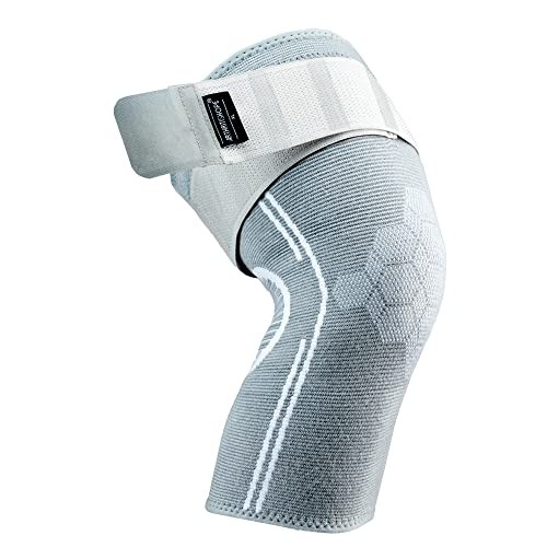 New KNEE COMPRESSION SLEEVE Adult XL Unisex Brace w/ Strap Bamboo Rayon Fabric