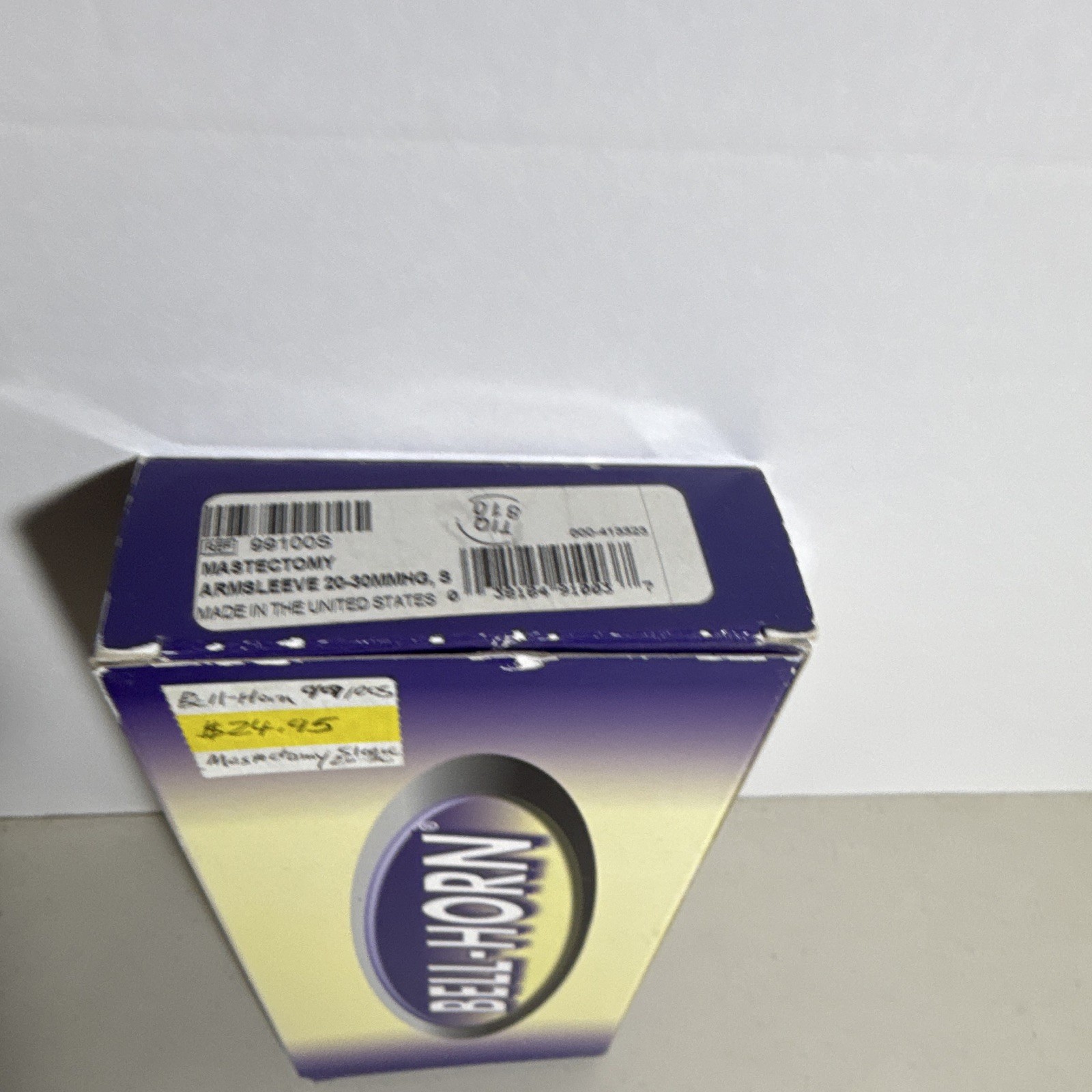 Bell-Horn Compression Arm Sleeve 20-30mmHg Size S Purple/Beige MPN 93100S