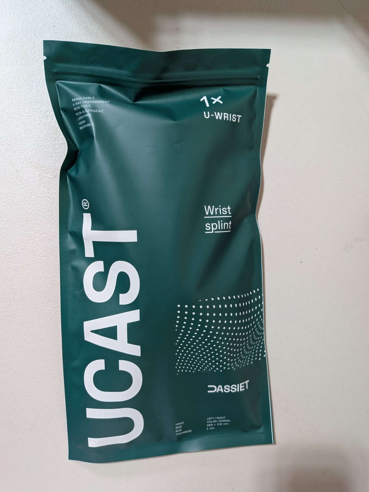 (Box of 10) Dassiet Ucast Wrist Splint NEW Finland U-WRIST