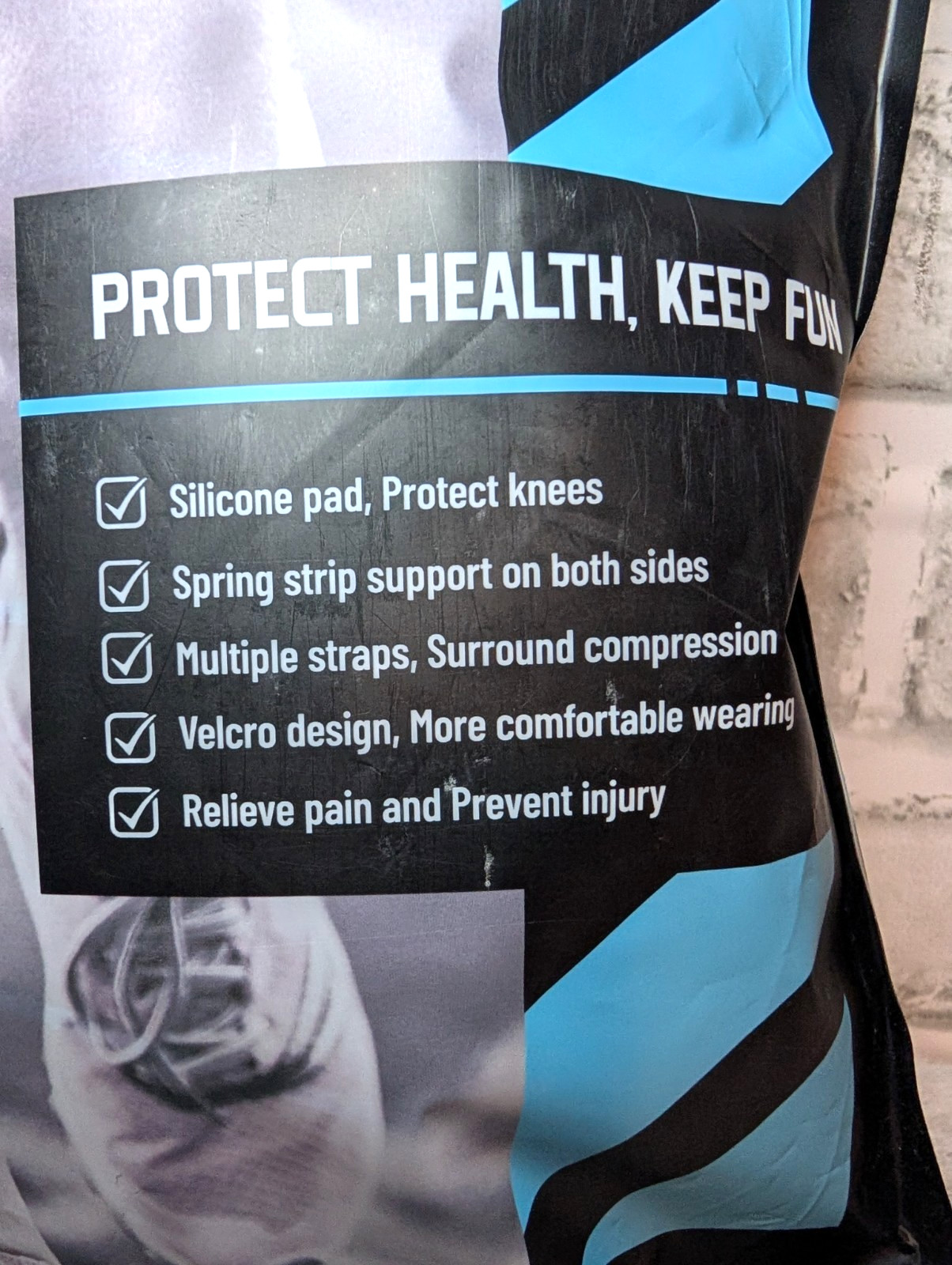 DOUFURT Knee Brace With Side Stabilizers Size XL Blue & Black
