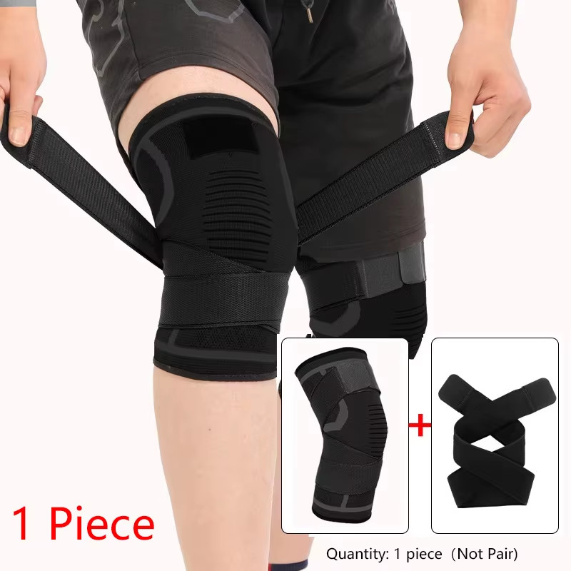 1 Piece Knee Pad Nylon Sports Knee Brace Compression Support for Running Fitness
