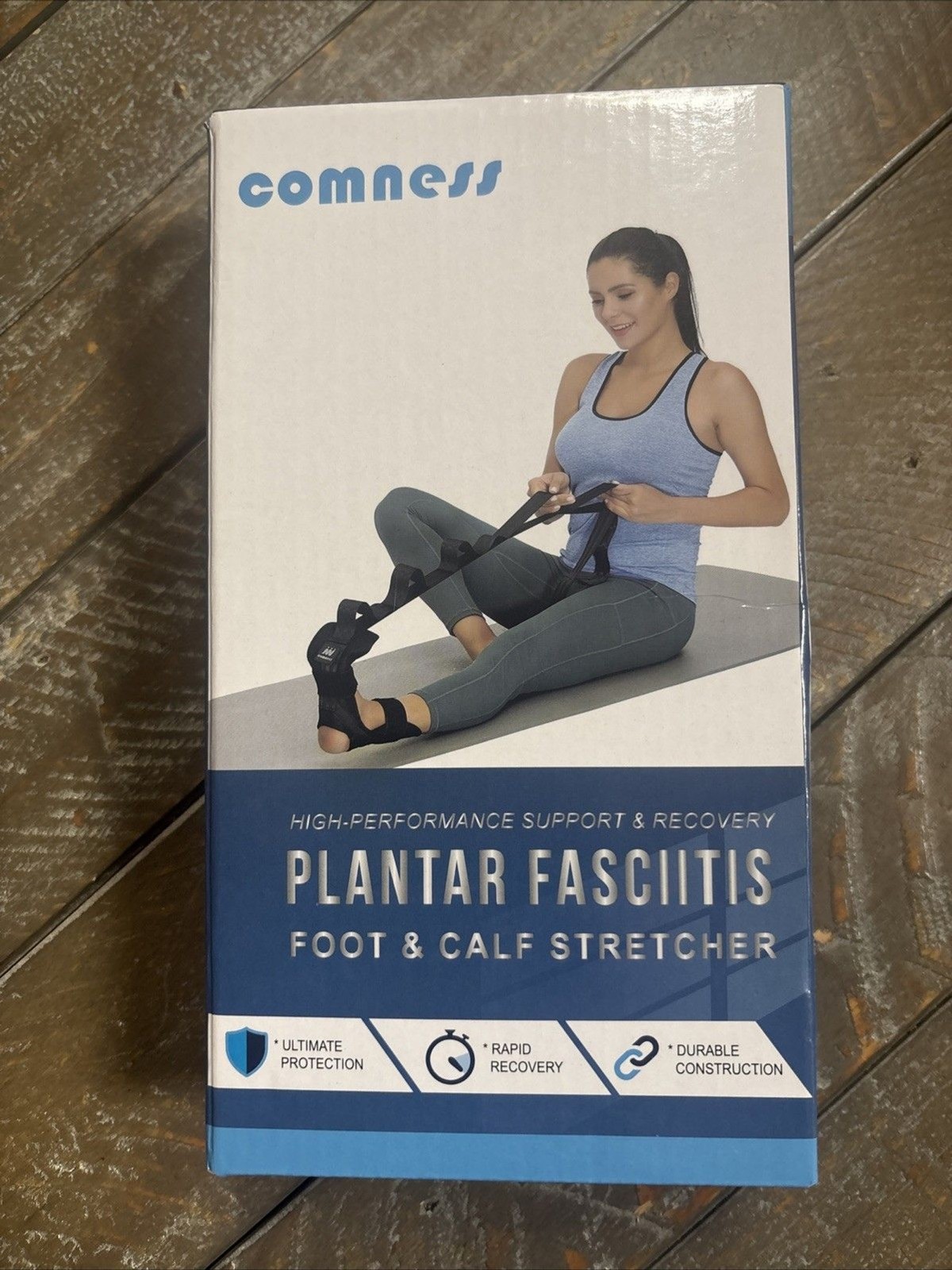 Comness Foot and Calf Stretcher-Stretching Strap For Plantar Fasciitis One Size