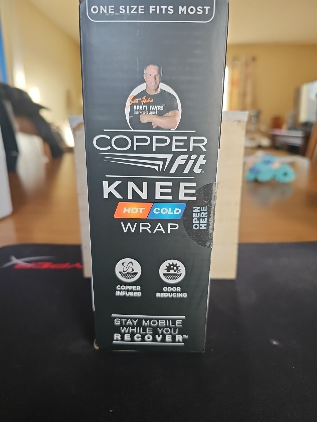 Copper Fit Rapid Relief Knee Compression Wrap Brace with Hot and Cold Therapy