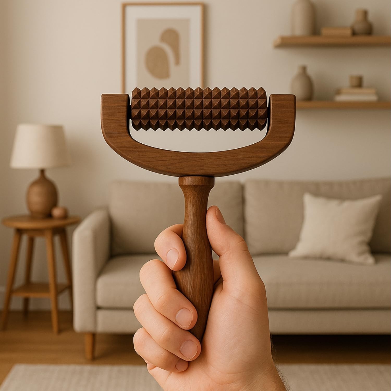 Handicrafts WoodenBody MassagerRoller for Back, Neck, Leg & Foot Pain Relief, Ha