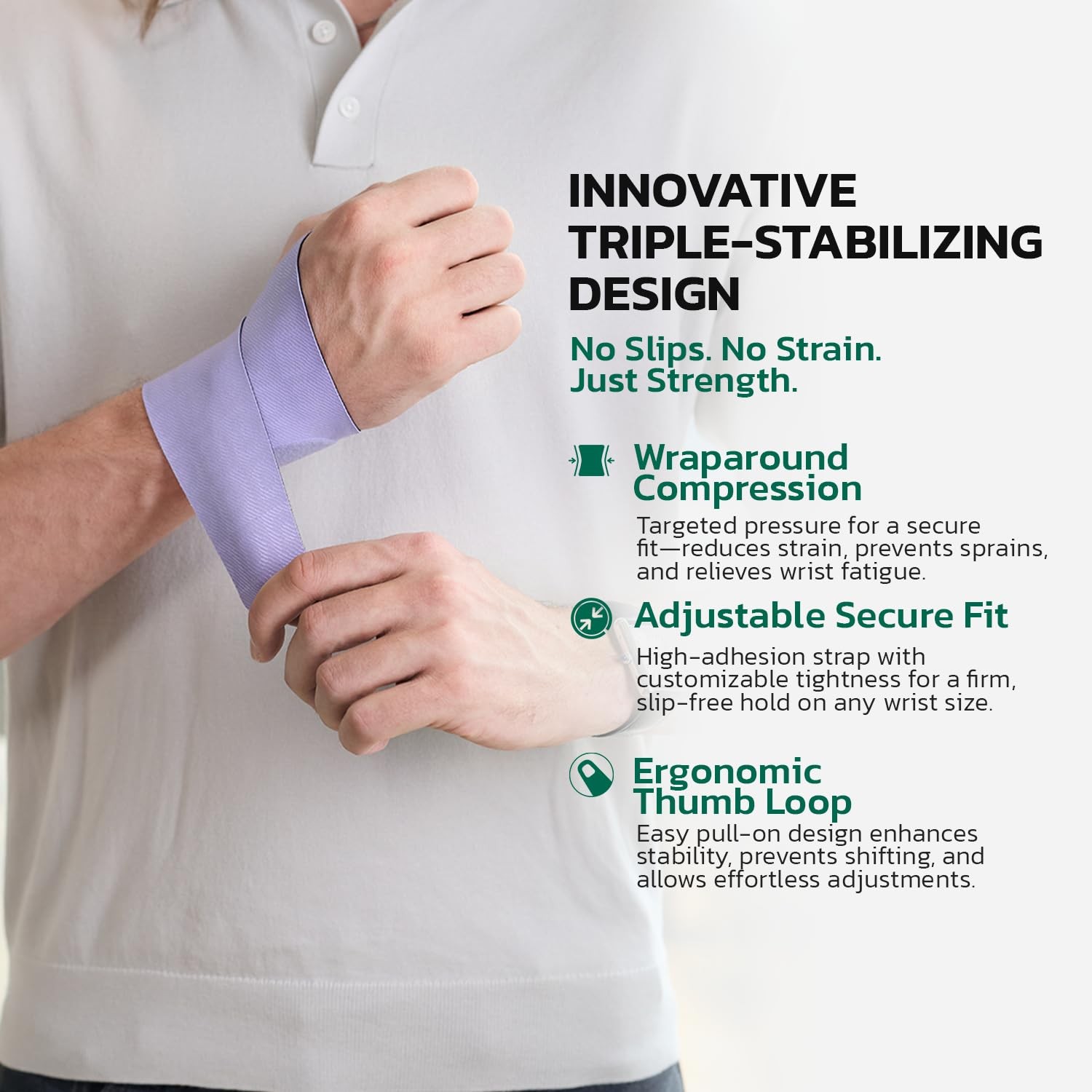 Adjustable Wrist Brace for Pain , Carpal Tunnel & Tendonitis – Ergonomic Comp…