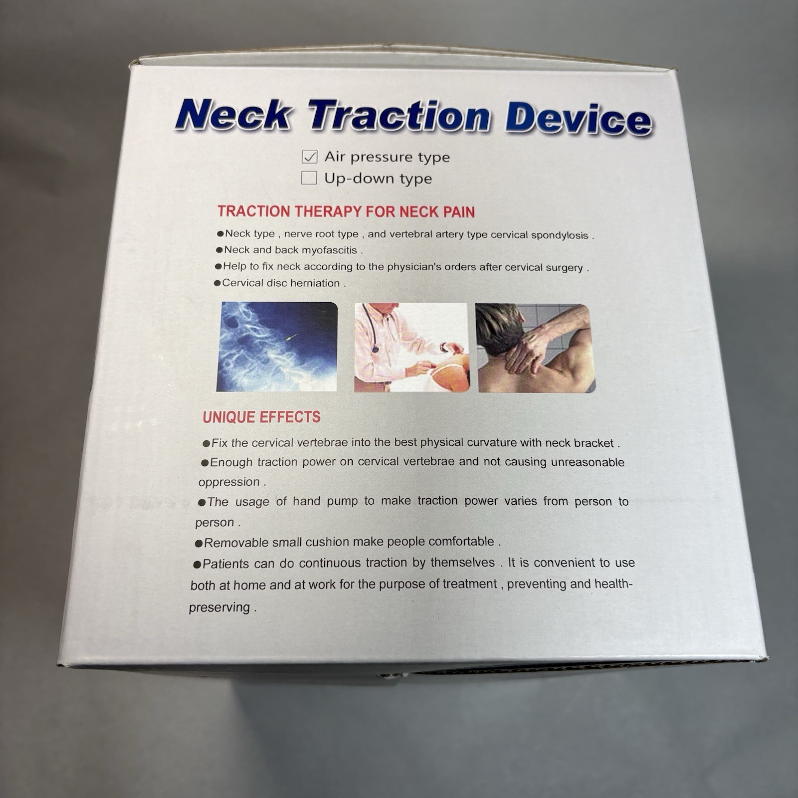 Cervical Neck Traction Device Adjustable Manual Hand Pump