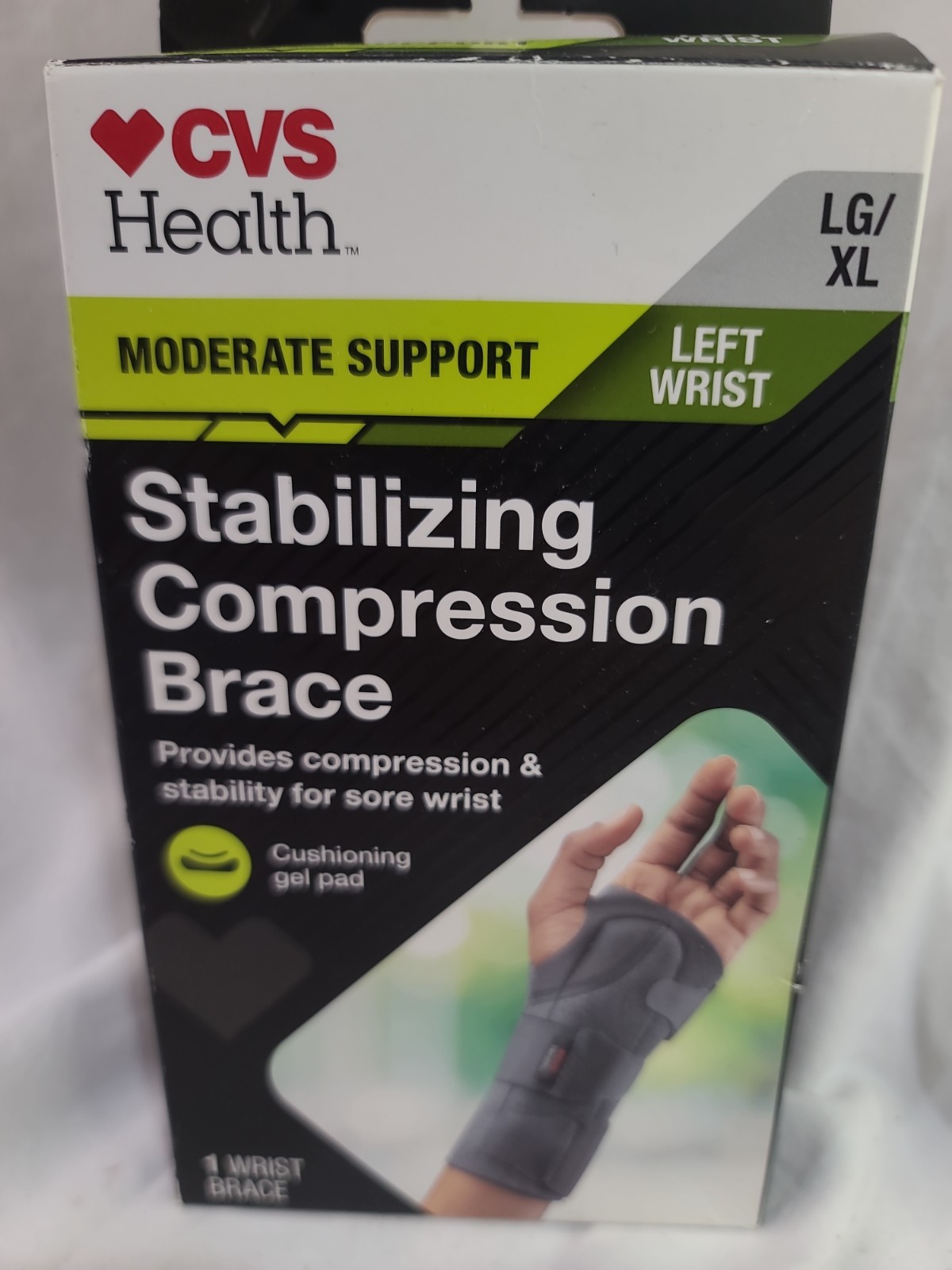 CVS Health Left Wrist Stabilizing Compression Brace LG/XL