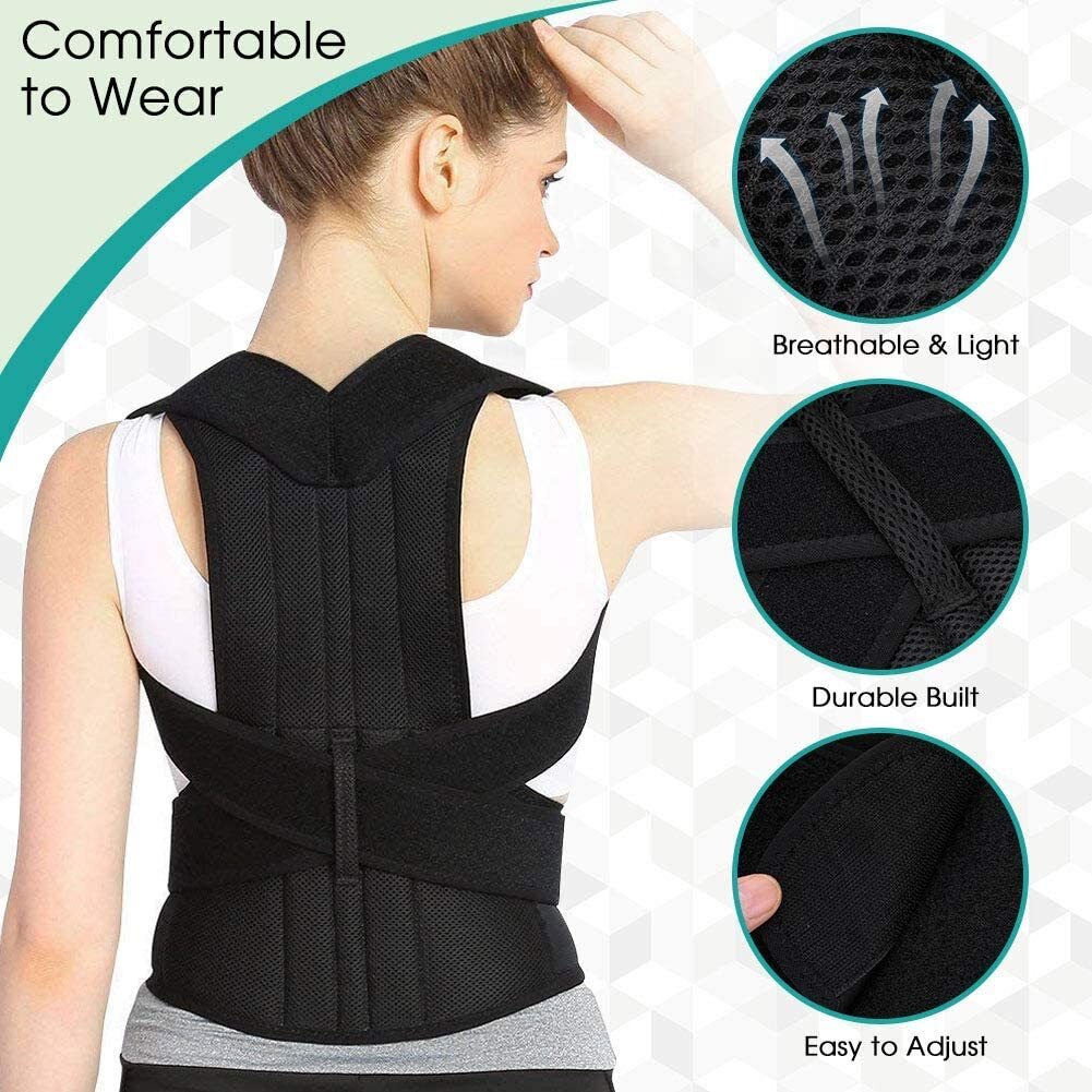 Back Posture Corrector Belt Men Women Straightener Brace Support Orthopedic Vest