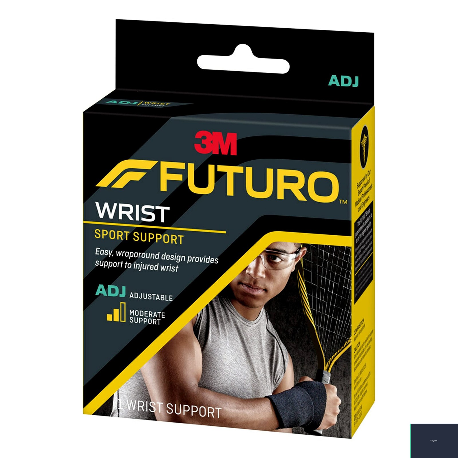 Wrist Support Brace, Adjustable Neoprene Compression, Black, Sports