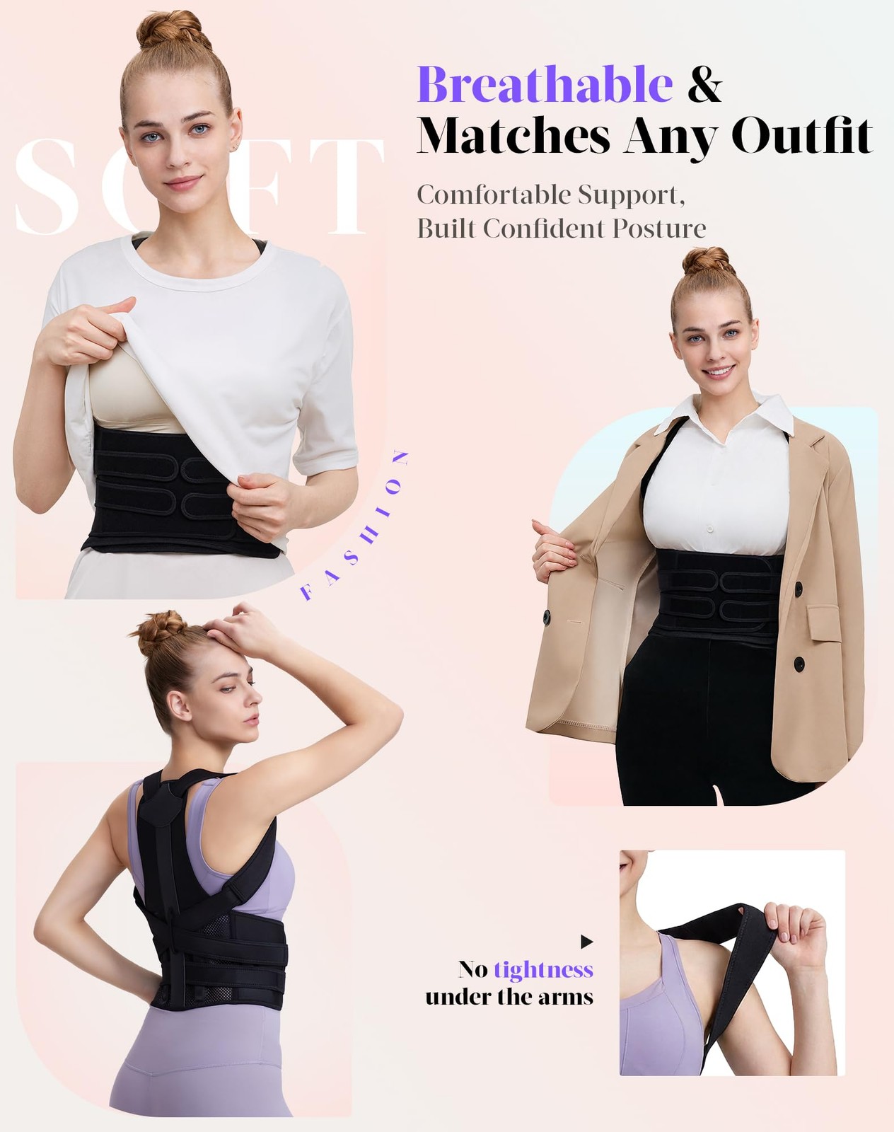pluclike Posture Corrector Black Medium