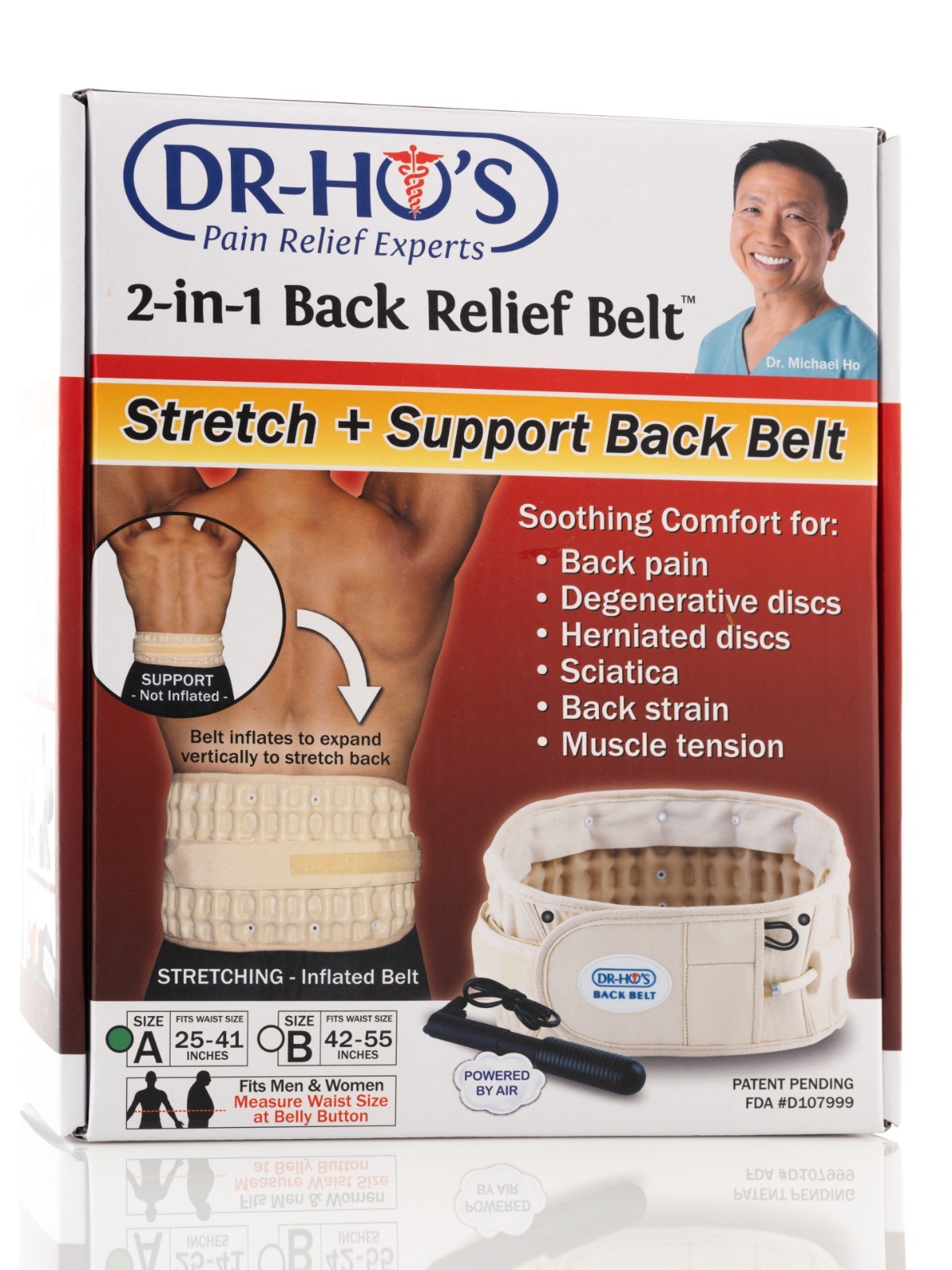 Dr. Ho’s Pain Relief Experts 2-in-1 Back Relief Belt