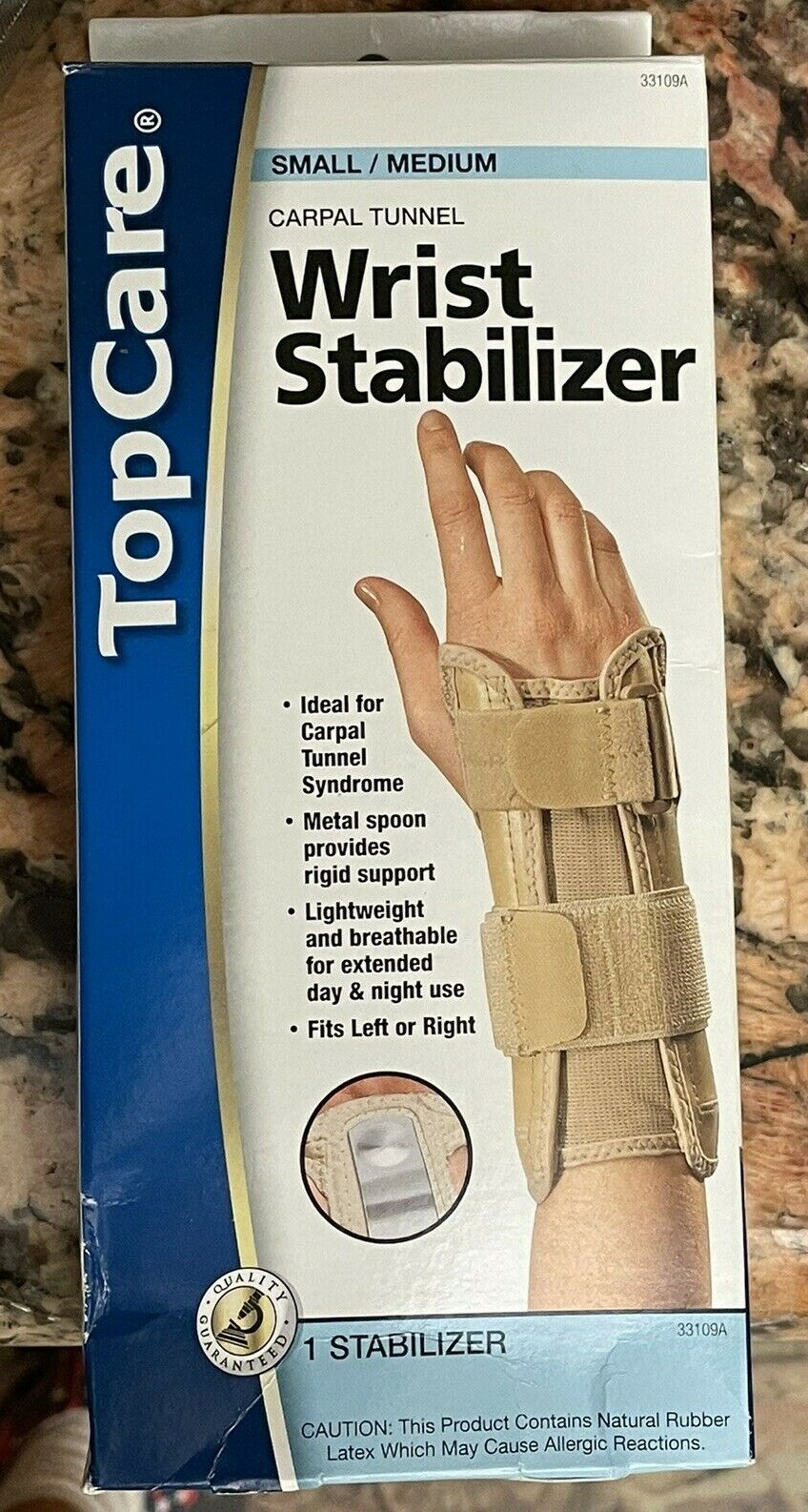 Wrist Stabilizer Carpal Tunnel Syndrome Lightweight Rt or Lt Metal Spoon Sm/Med