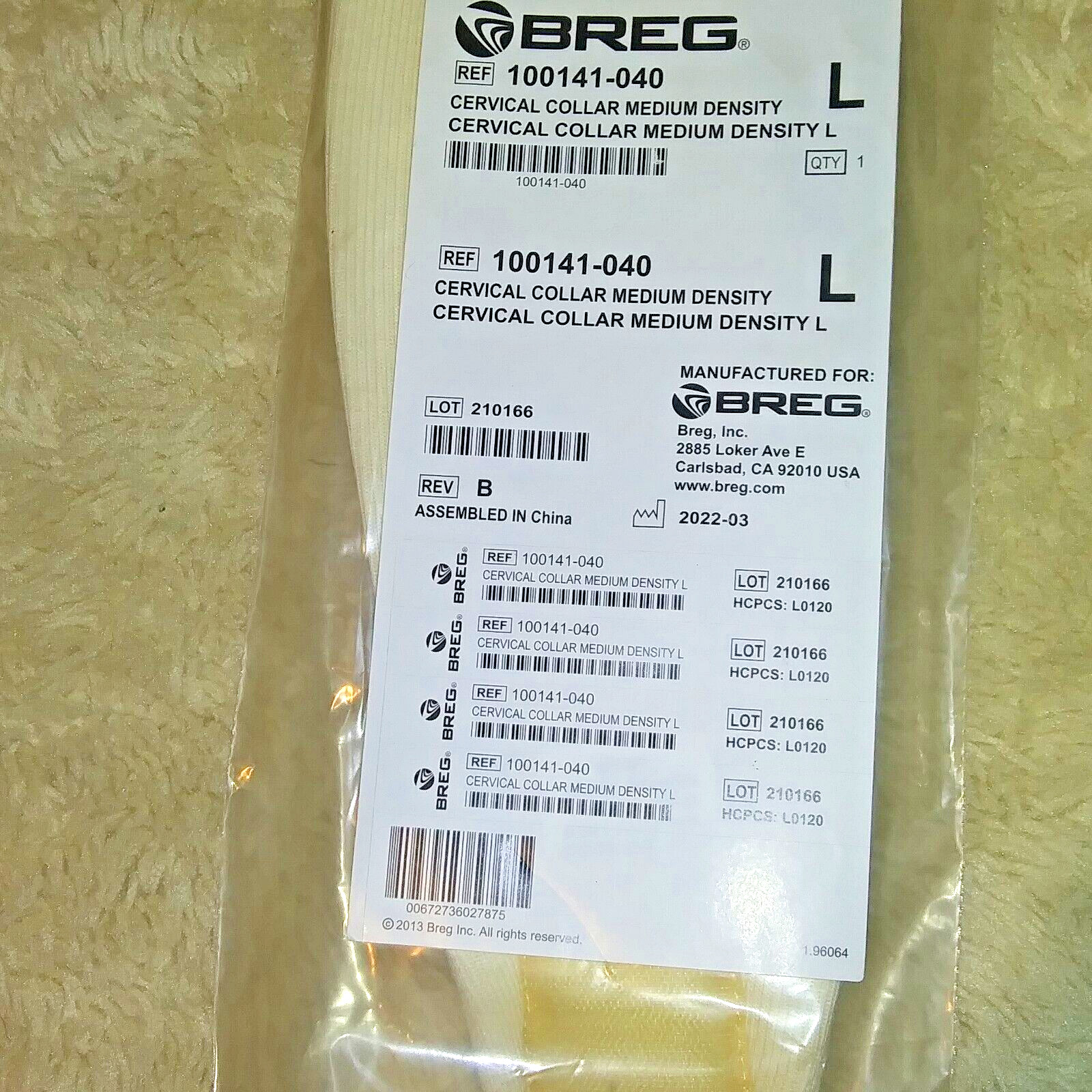 breg cervical soft collar Large