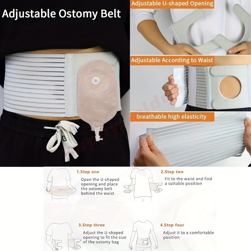Abdominal Ostomy Belt Adjustable Stoma Support Portable Ileostomy Colostomy Belt