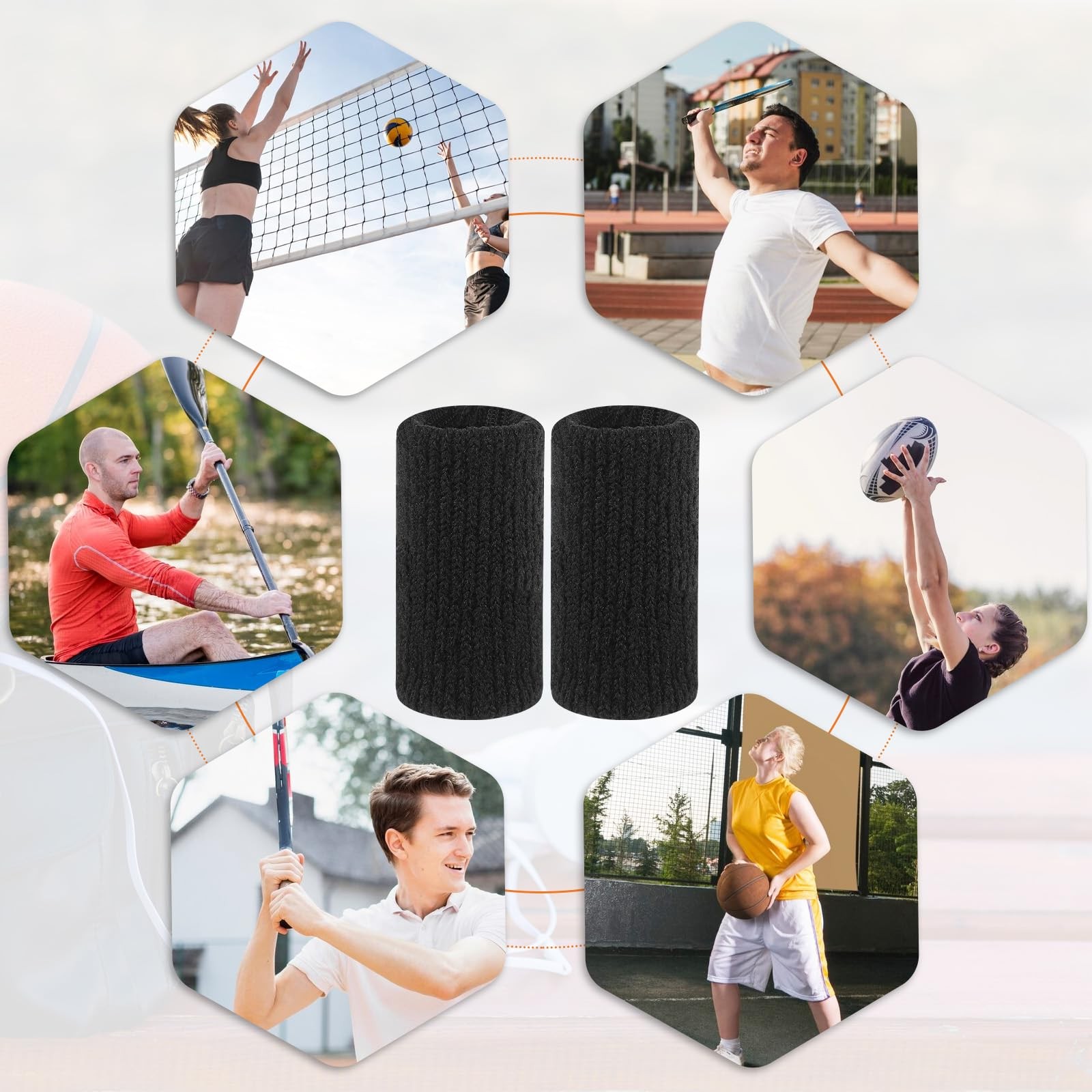 KALIONE 10Pcs Black Sport Finger Sleeves, Sleeves One Size,