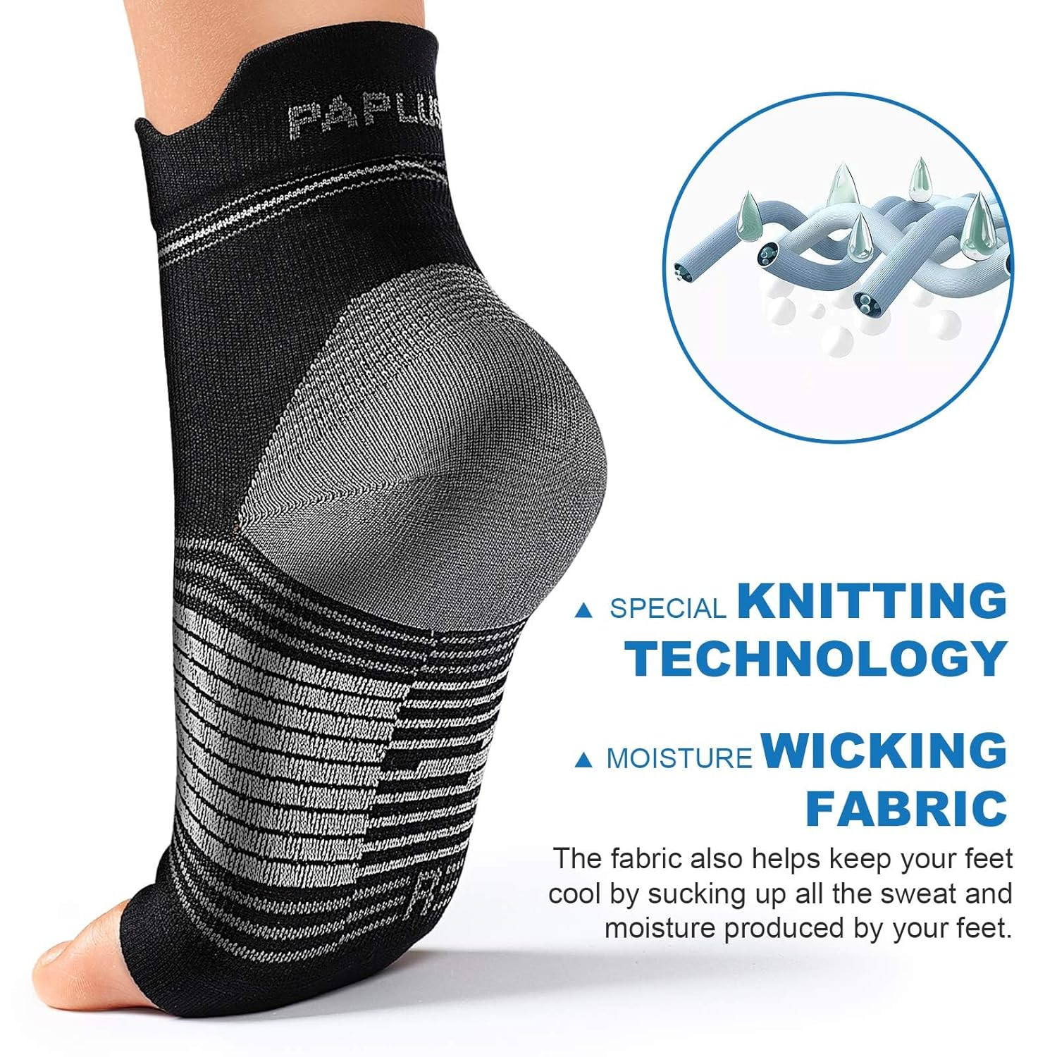 6 Pair Plantar Fasciitis Sock Compression Foot Sleeves Arch & Ankle Support XL