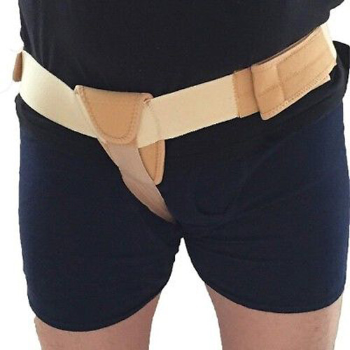 V Care Single White Inguinal Hernia Support Belt with One Truss pads