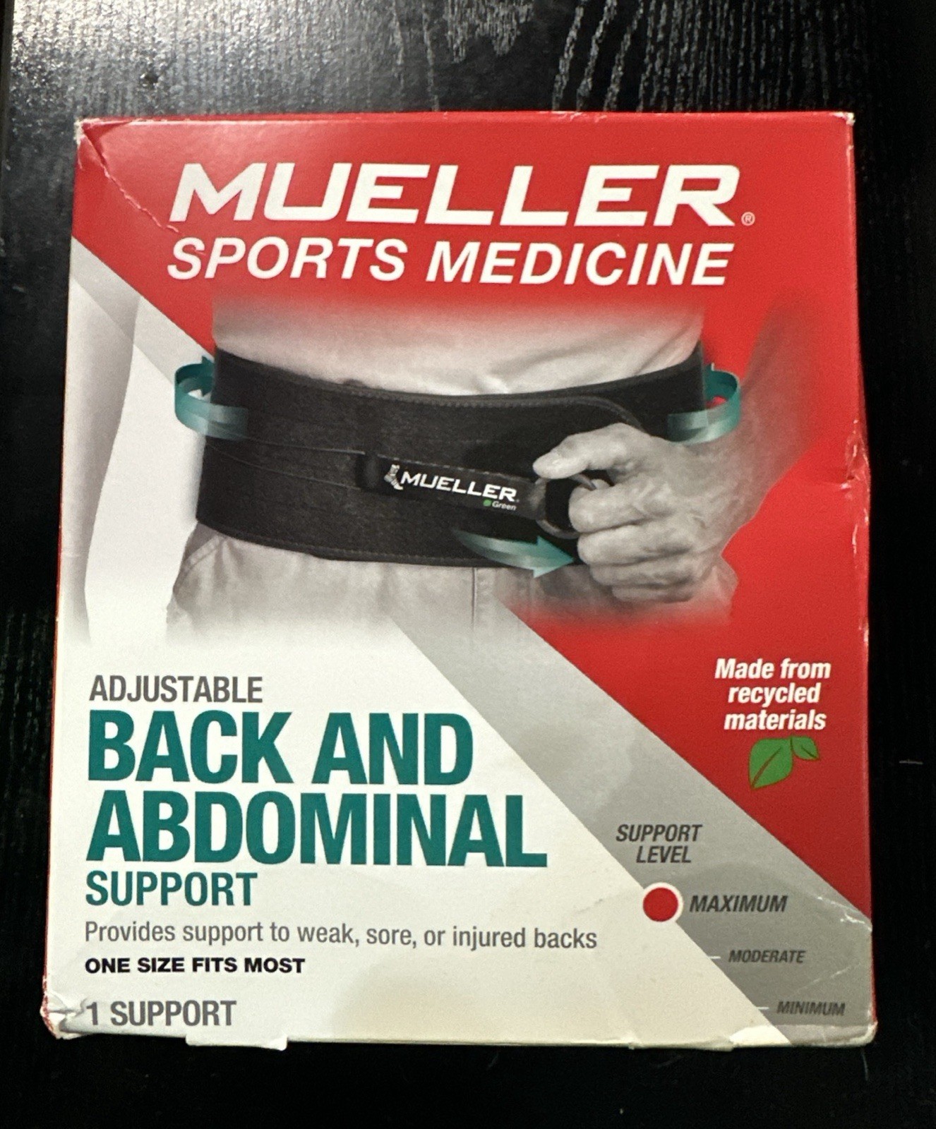 Mueller Adjustable Back & Abdominal Support. Relieves Pain And Helps You Go On