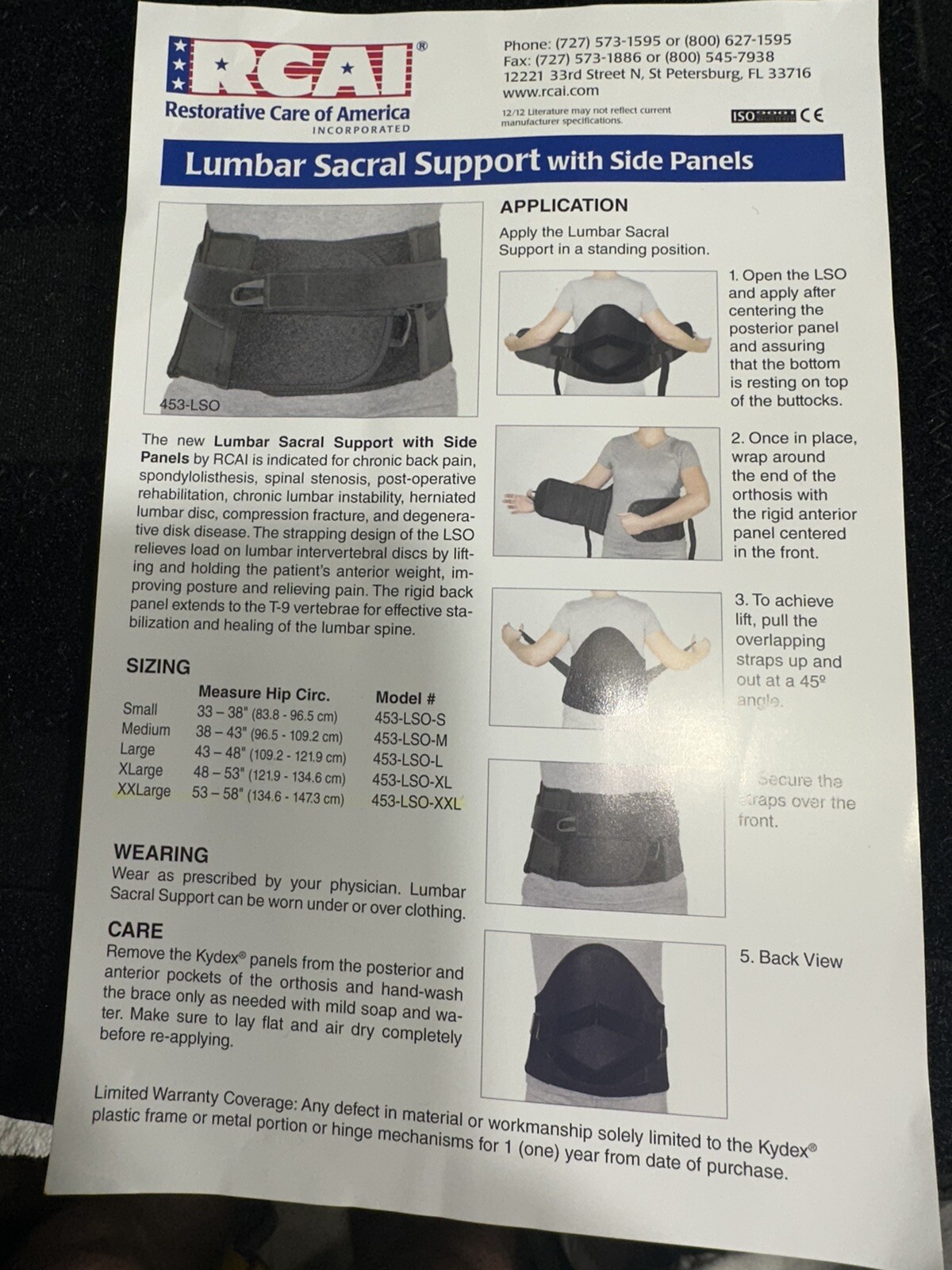 Lumbar sacral