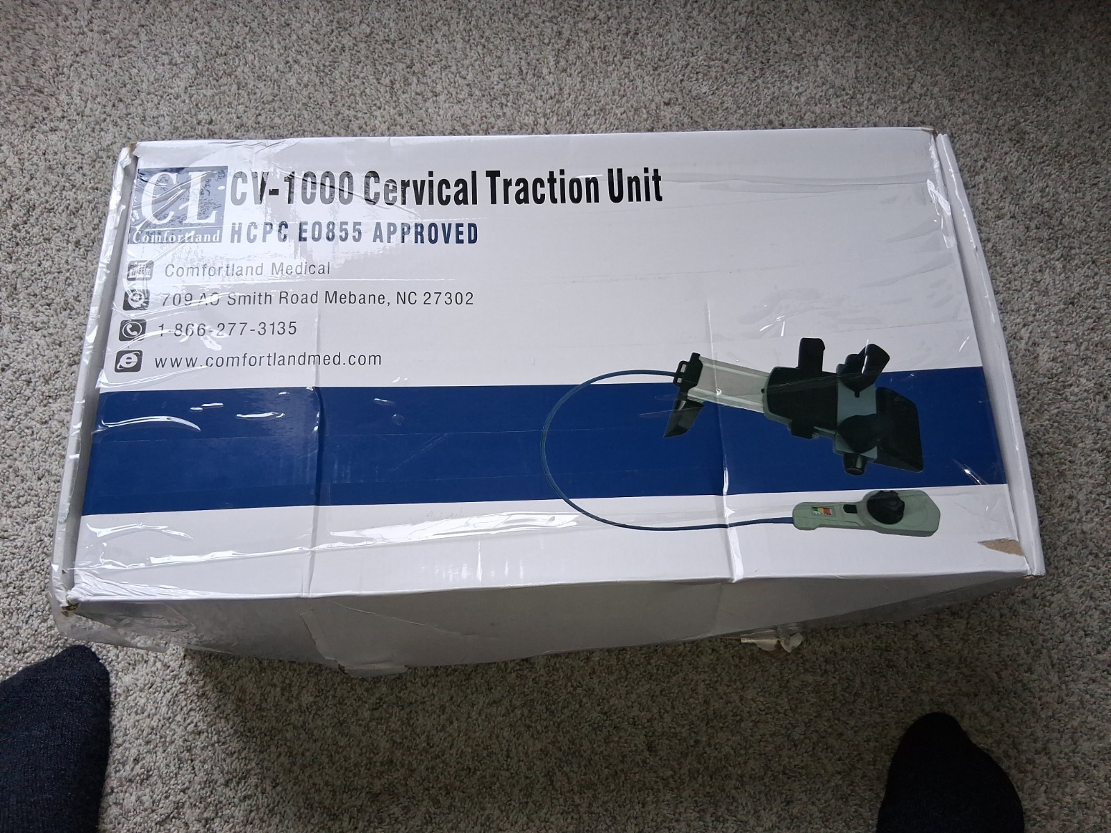 CL Comfortland CV-1000 Cervical Traction Unit Neck Pain Relief