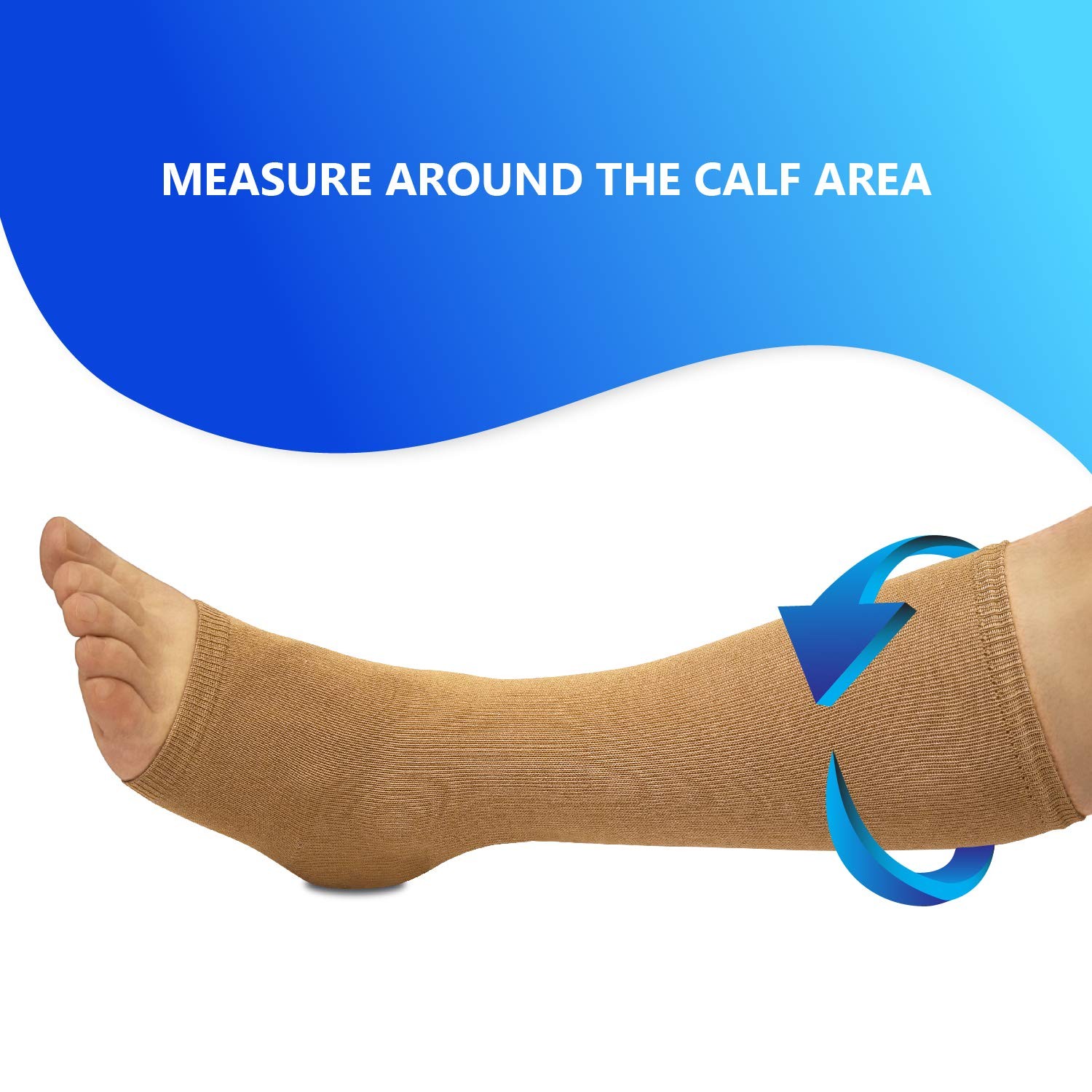 Universal Tan Leg Orthopedic Brace 4 Way Stretch Skin Protector IV Wound Cover