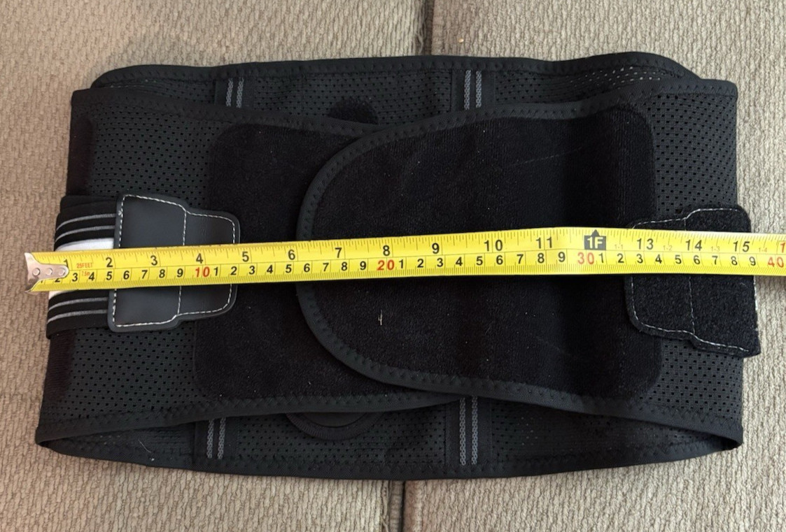 BraceUP Adjustable Stabilizing Lumbar Lower Back Brace Support Belt – Black