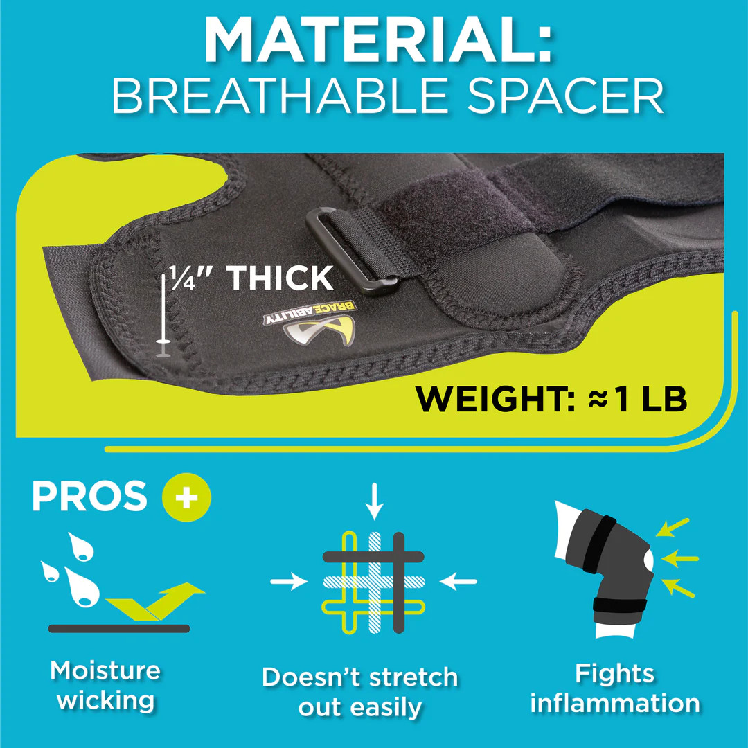 Braceability Obesity Knee Pain Brace Size 5XL Black 03K04 Adjustable NEW