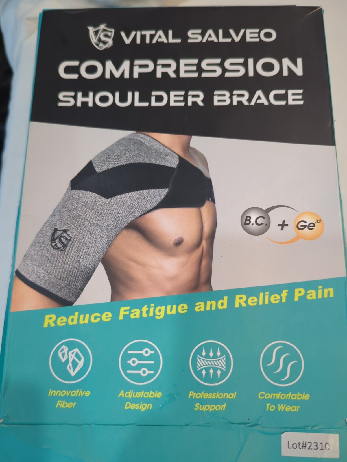 Shoulder Brace MEDIUM Compression Sleeve Wrap with Support Comfort Vital Salveo